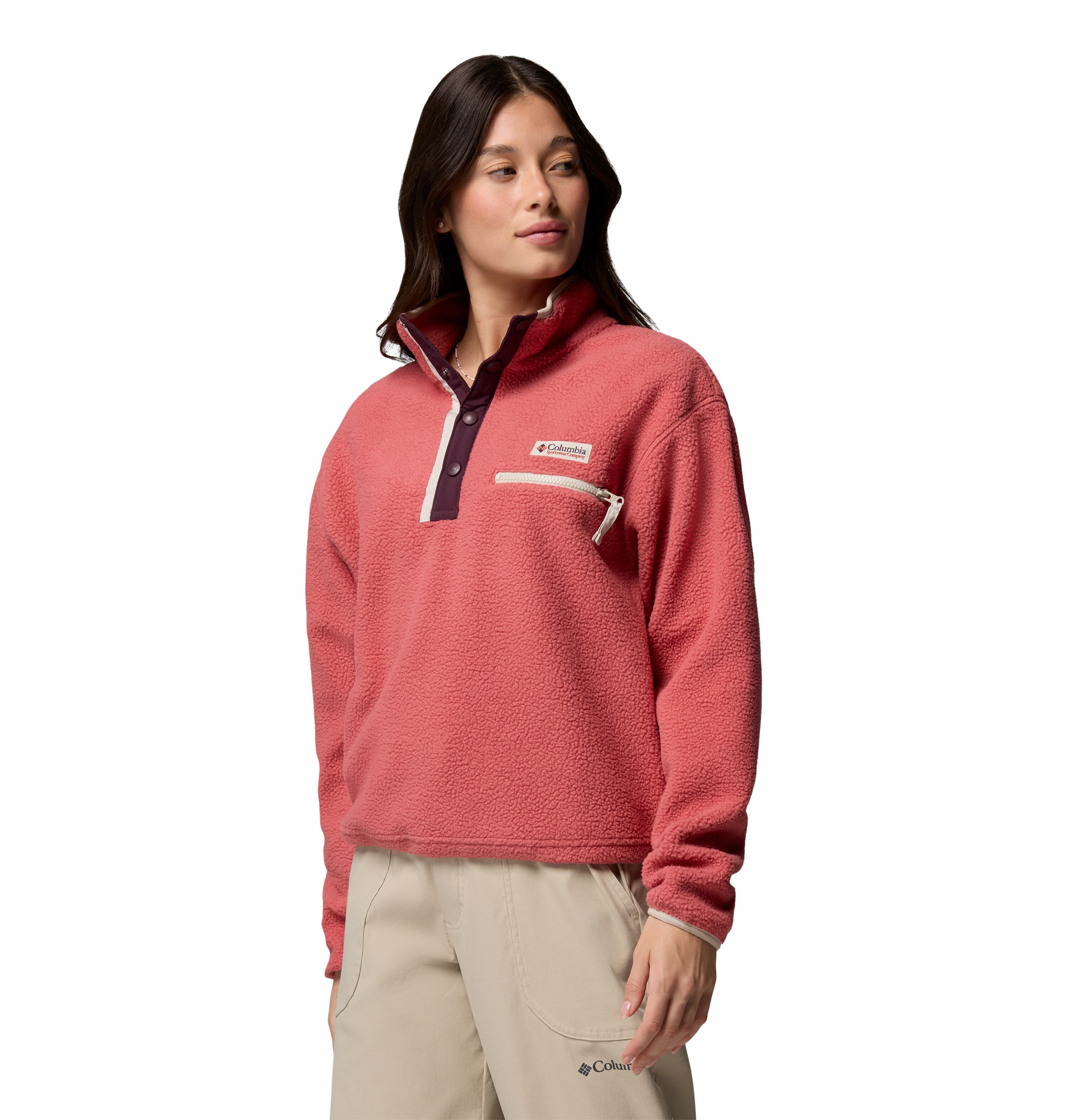 Forro polar de mujer Helvetia™ II Cropped Columbia - Rojo Rojo-5