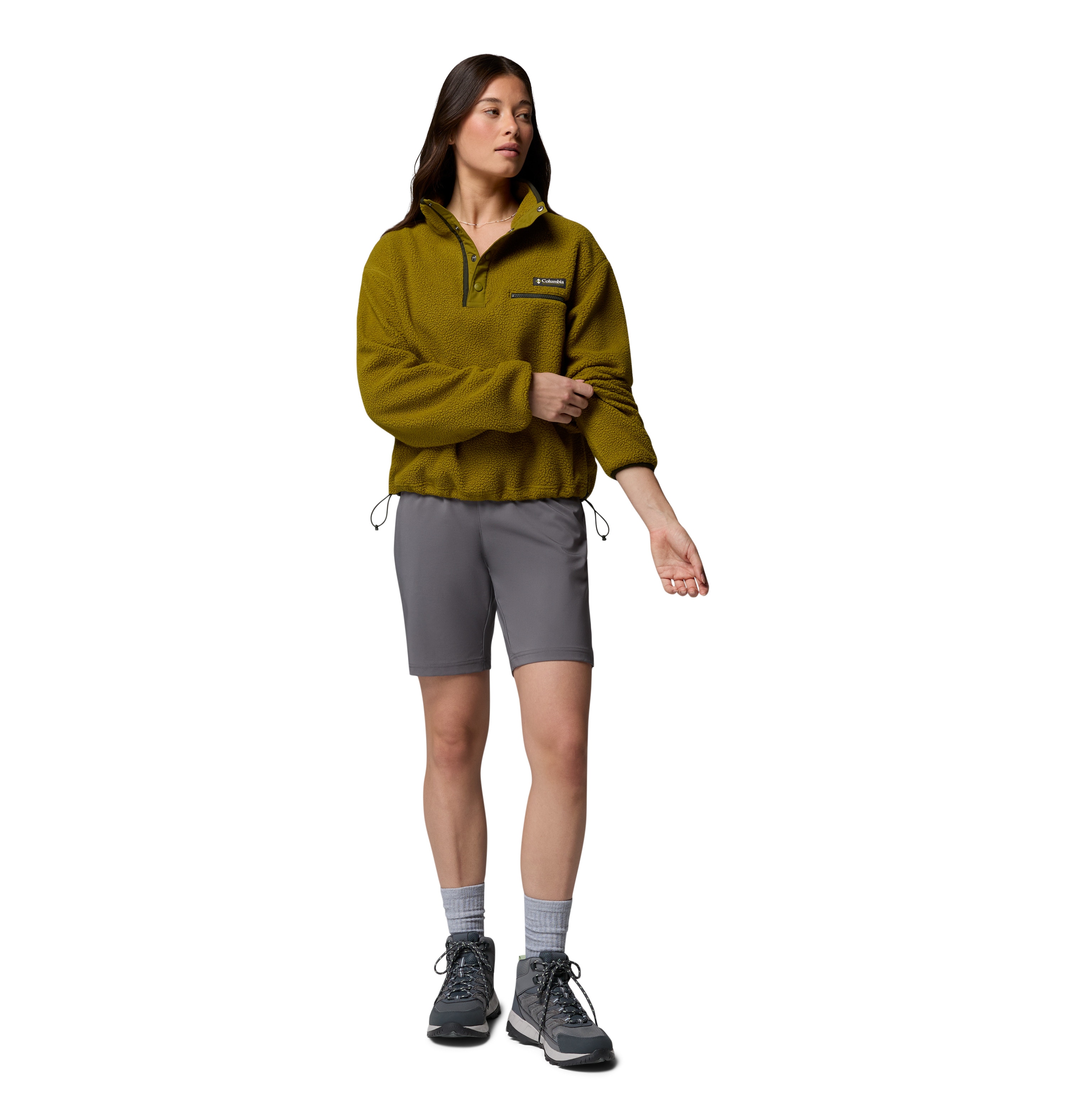 Forro polar de mujer Helvetia™ II Cropped Columbia - Verde Oliva Verde Oliva-3