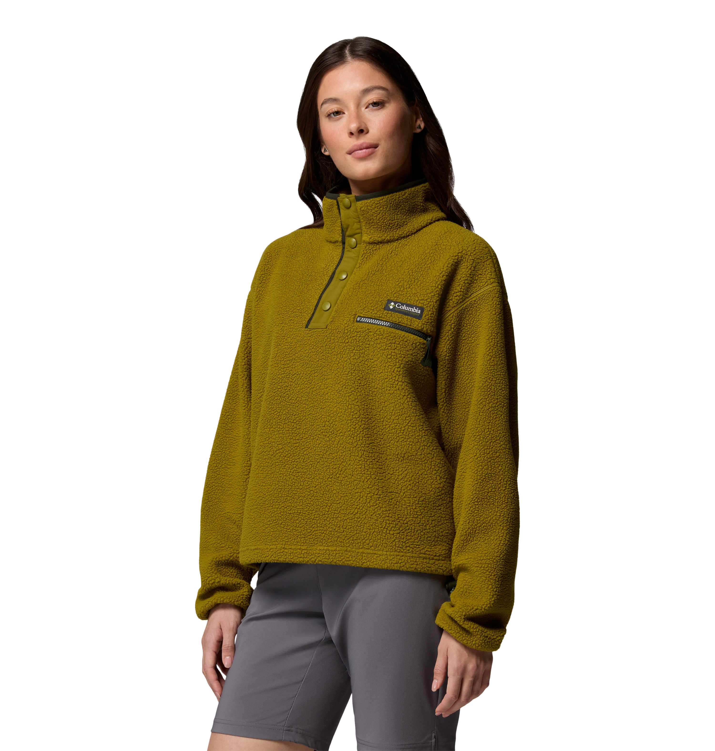 Forro polar de mujer Helvetia™ II Cropped Columbia - Verde Oliva Verde Oliva-4