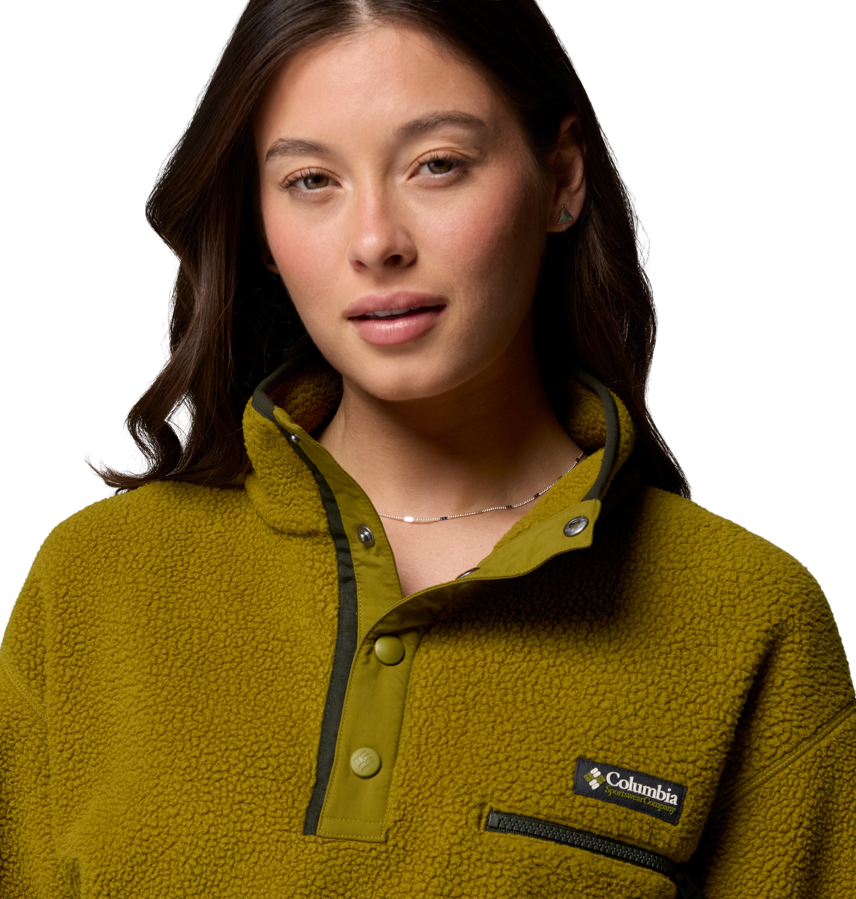 Forro polar de mujer Helvetia™ II Cropped Columbia - Verde Oliva Verde Oliva-5