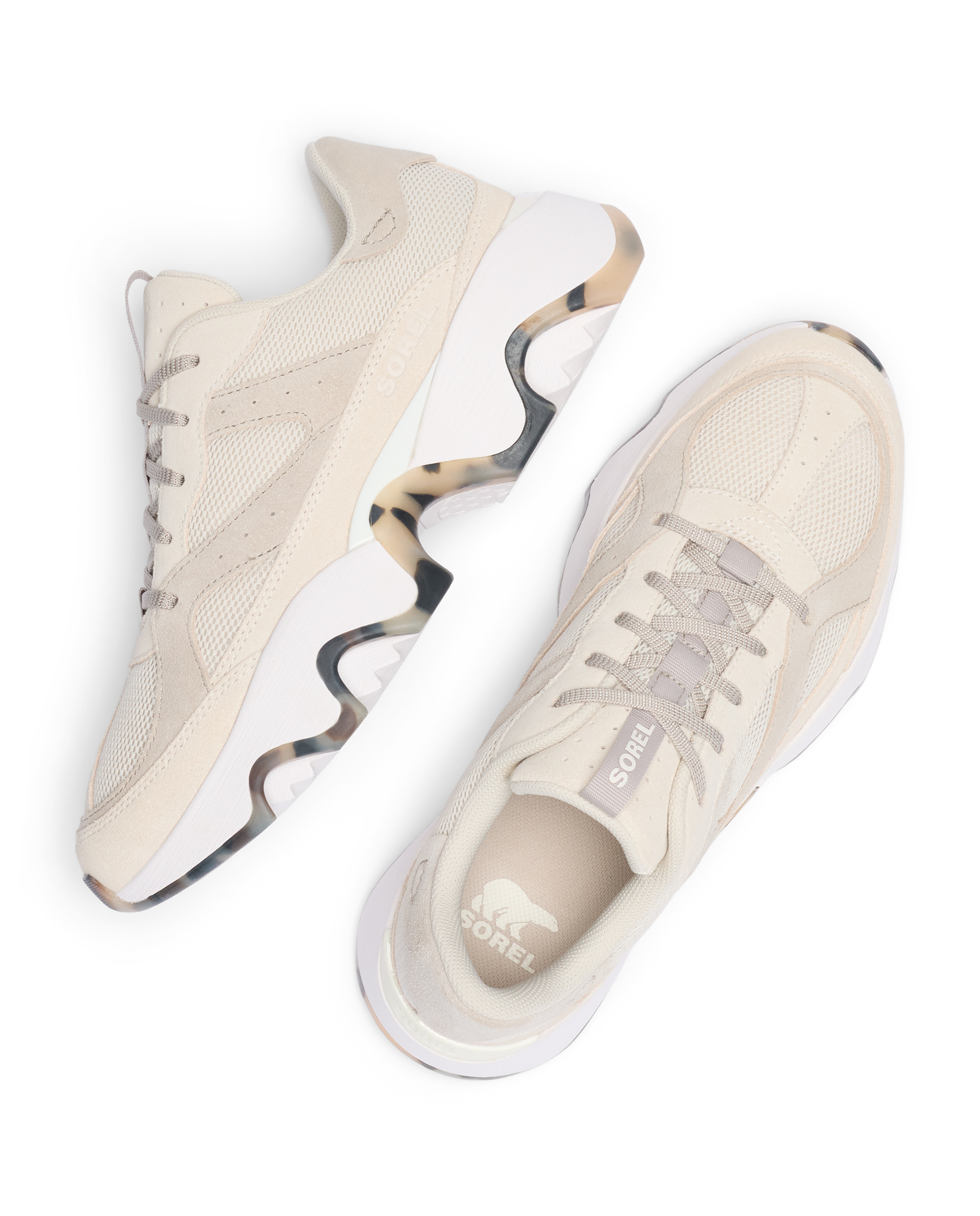 Zapatillas deportivas de mujer de piel - Sorel - Beige Beige-5