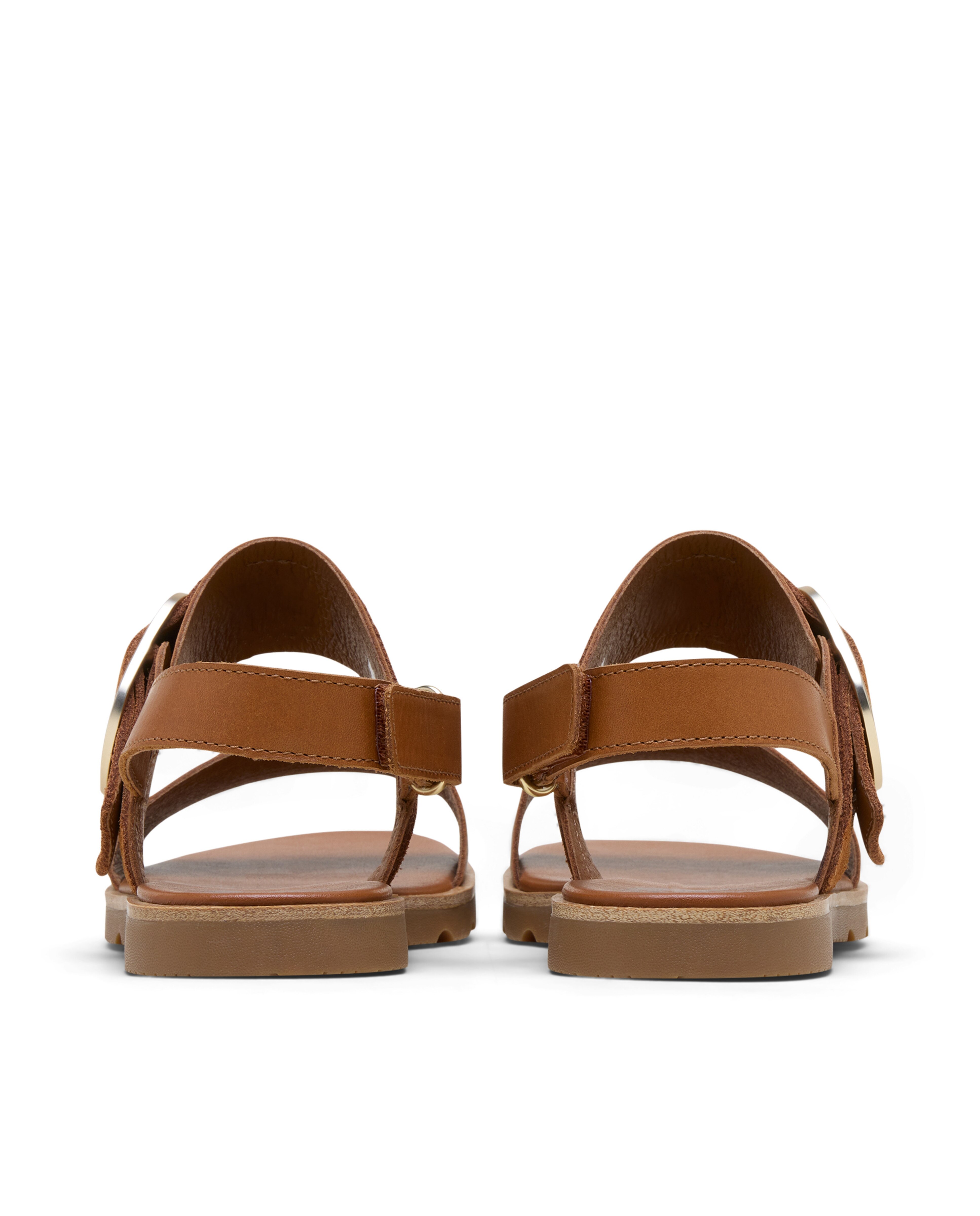 Sandalias de tiras de mujer de piel - Sorel - Marrón claro Marrón claro-3