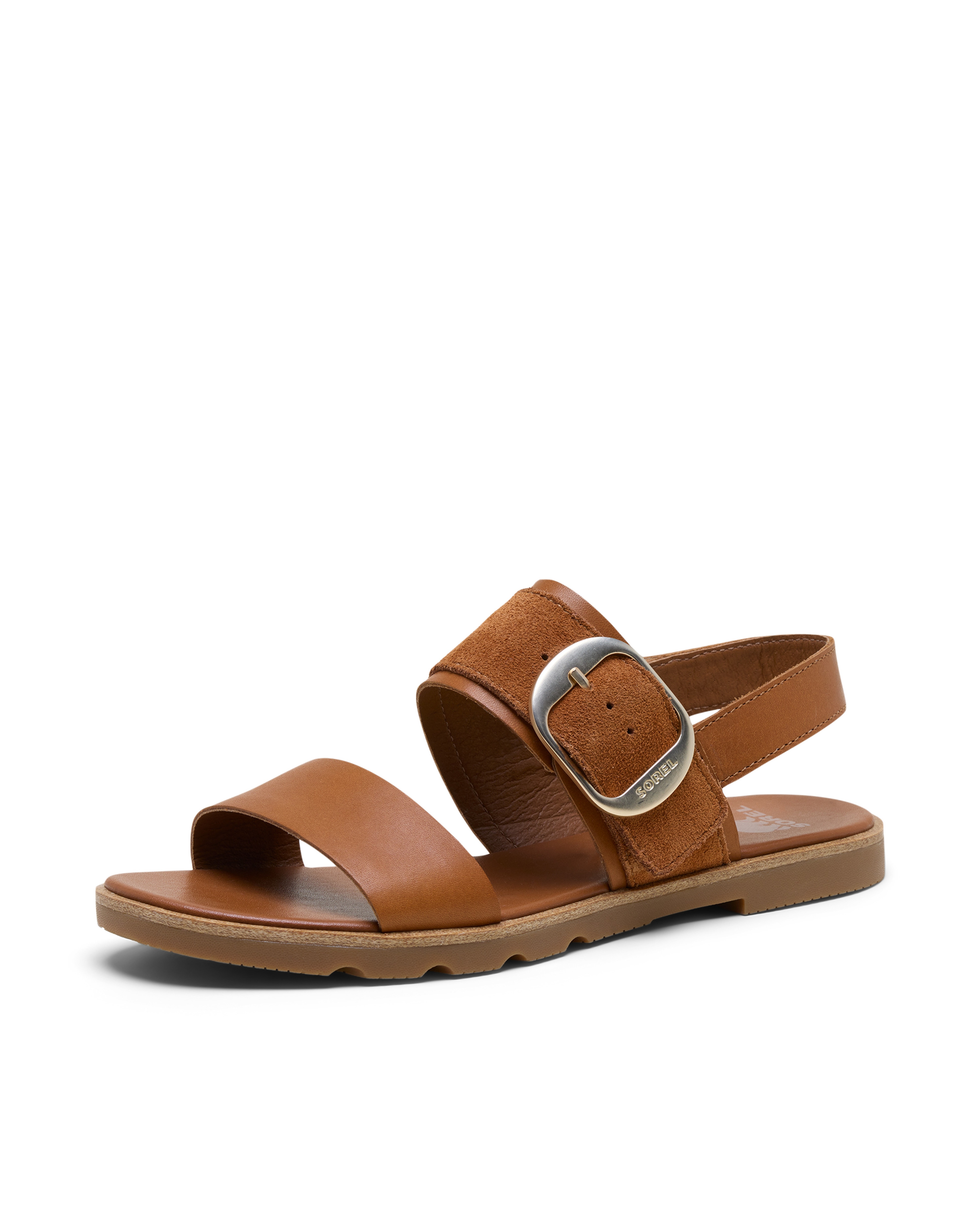 Sandalias de tiras de mujer de piel - Sorel - Marrón claro Marrón claro-4