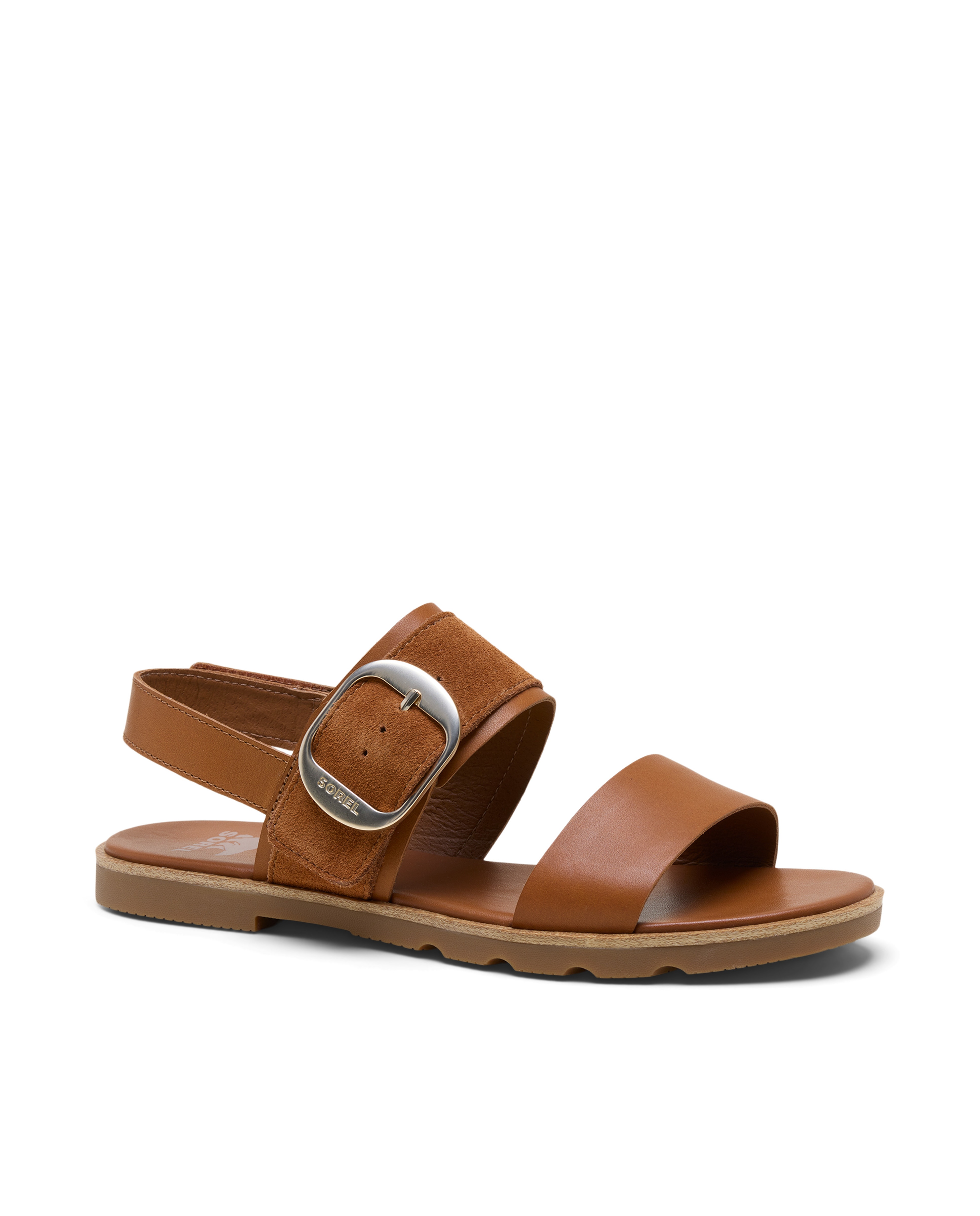 Sandalias de tiras de mujer de piel - Sorel - Marrón claro Marrón claro-5