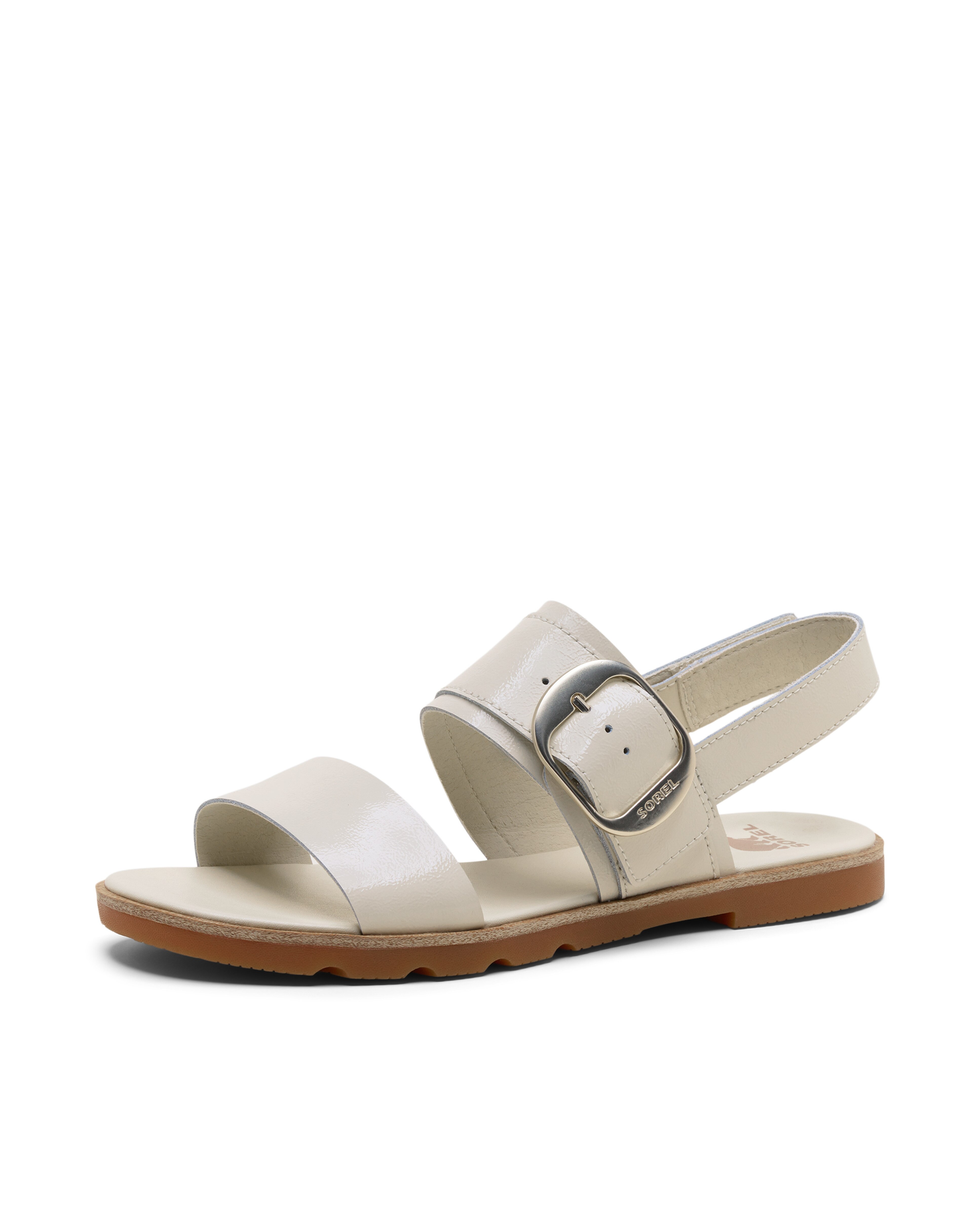 Sandalias de tiras de mujer de piel - Sorel - Hueso Hueso-5