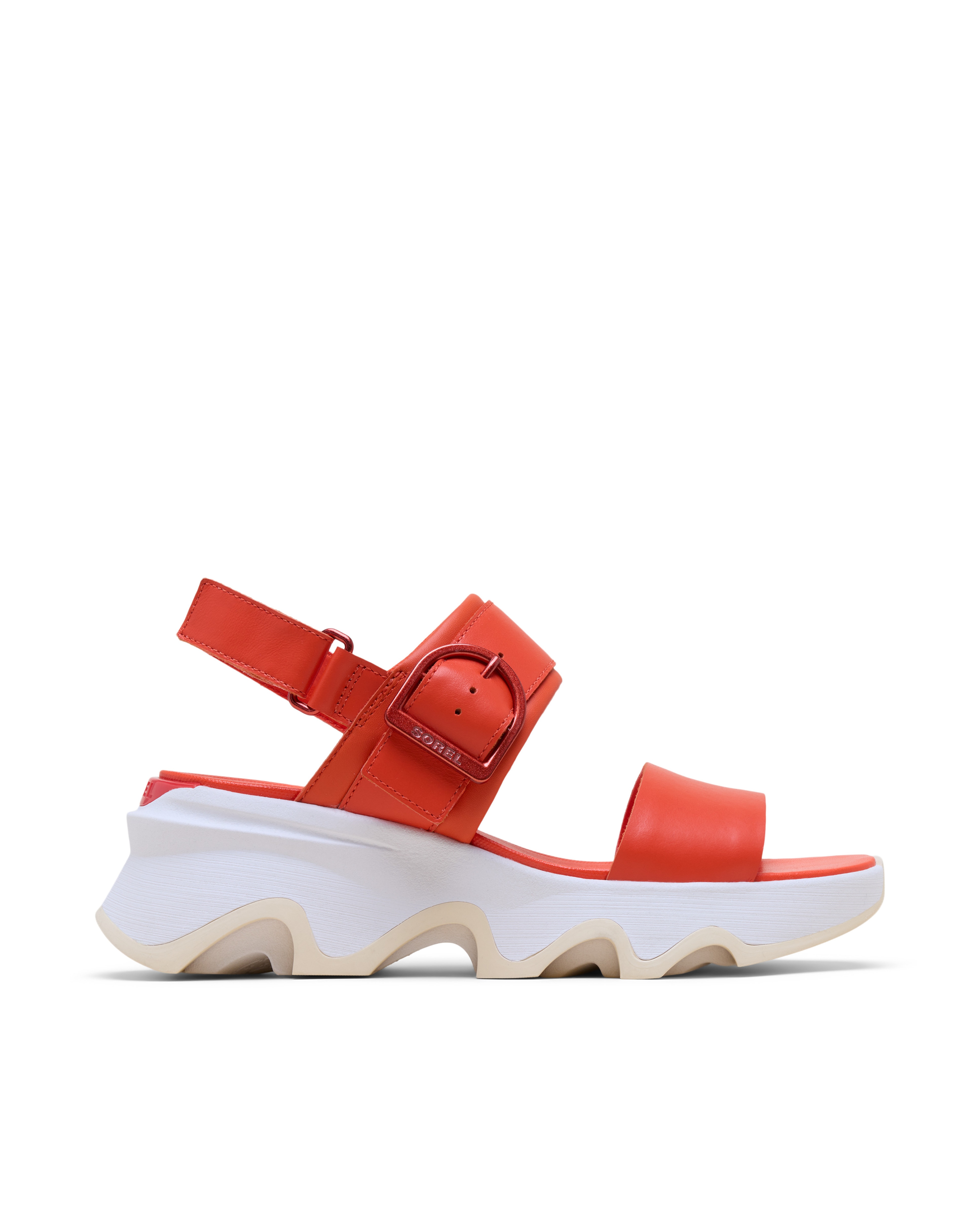 Sandalias de tiras de mujer de piel - Sorel - Rojo Rojo-1