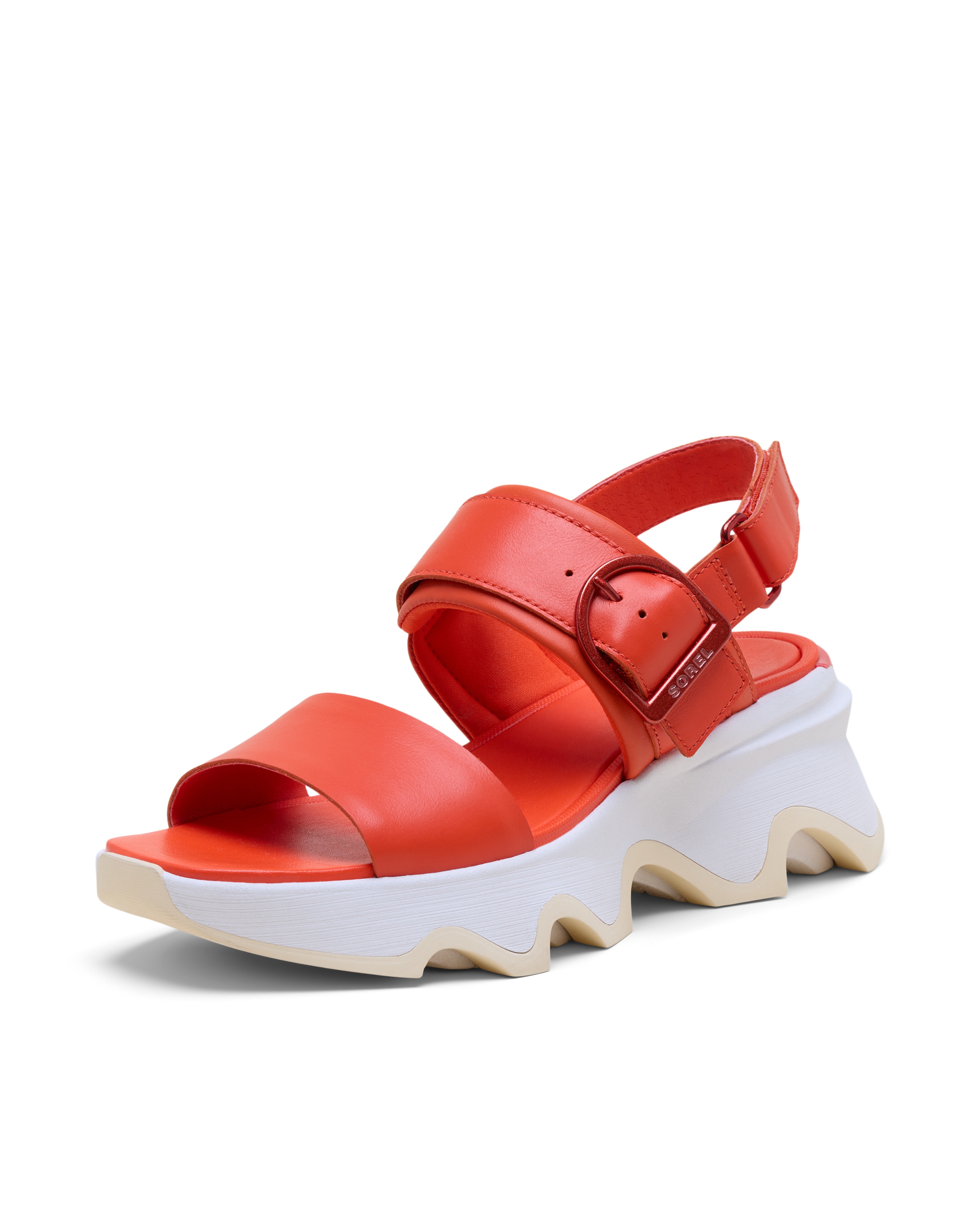 Sandalias de tiras de mujer de piel - Sorel - Rojo Rojo-2