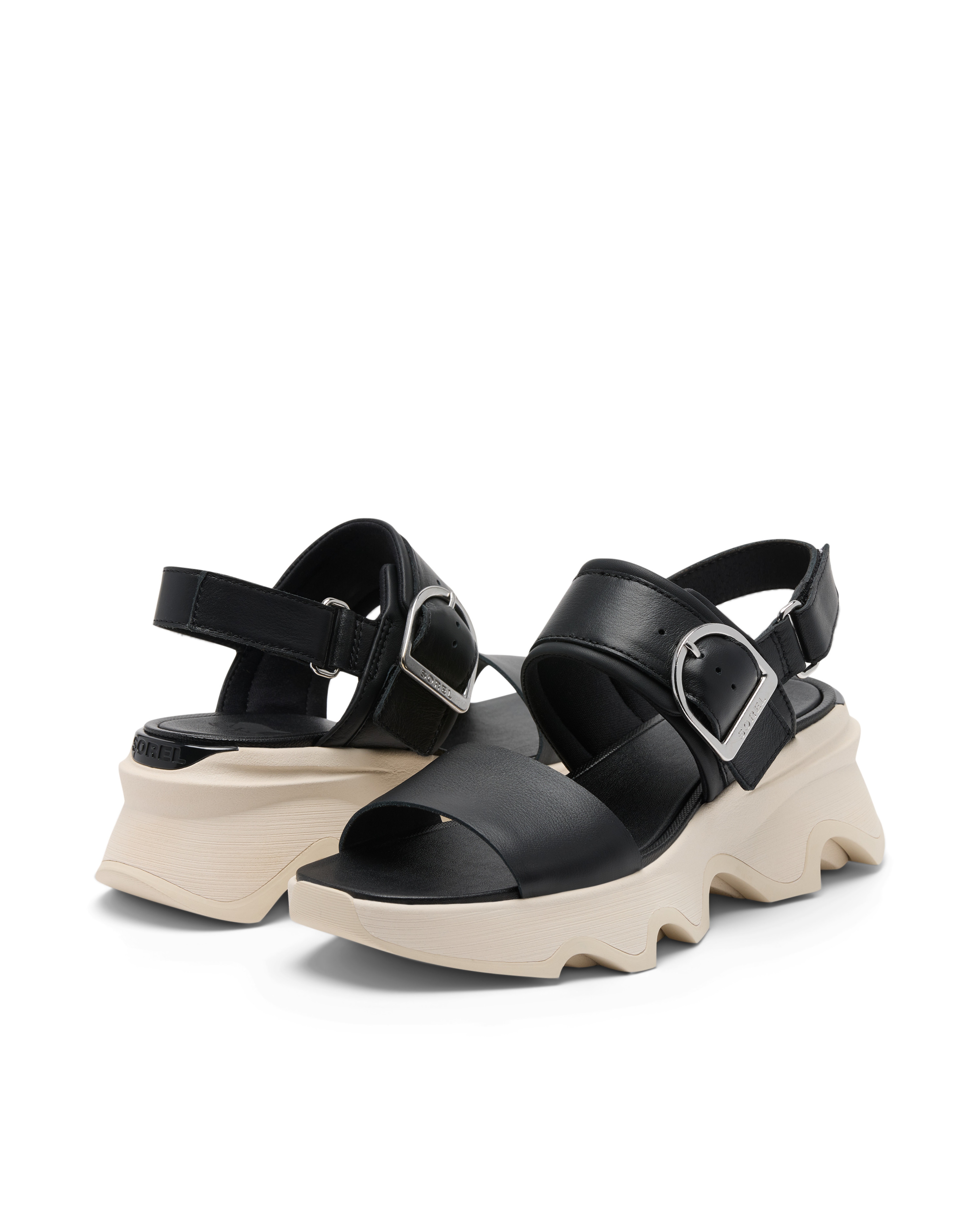 Sandalias de tiras de mujer de piel - Sorel - Negro Negro-3