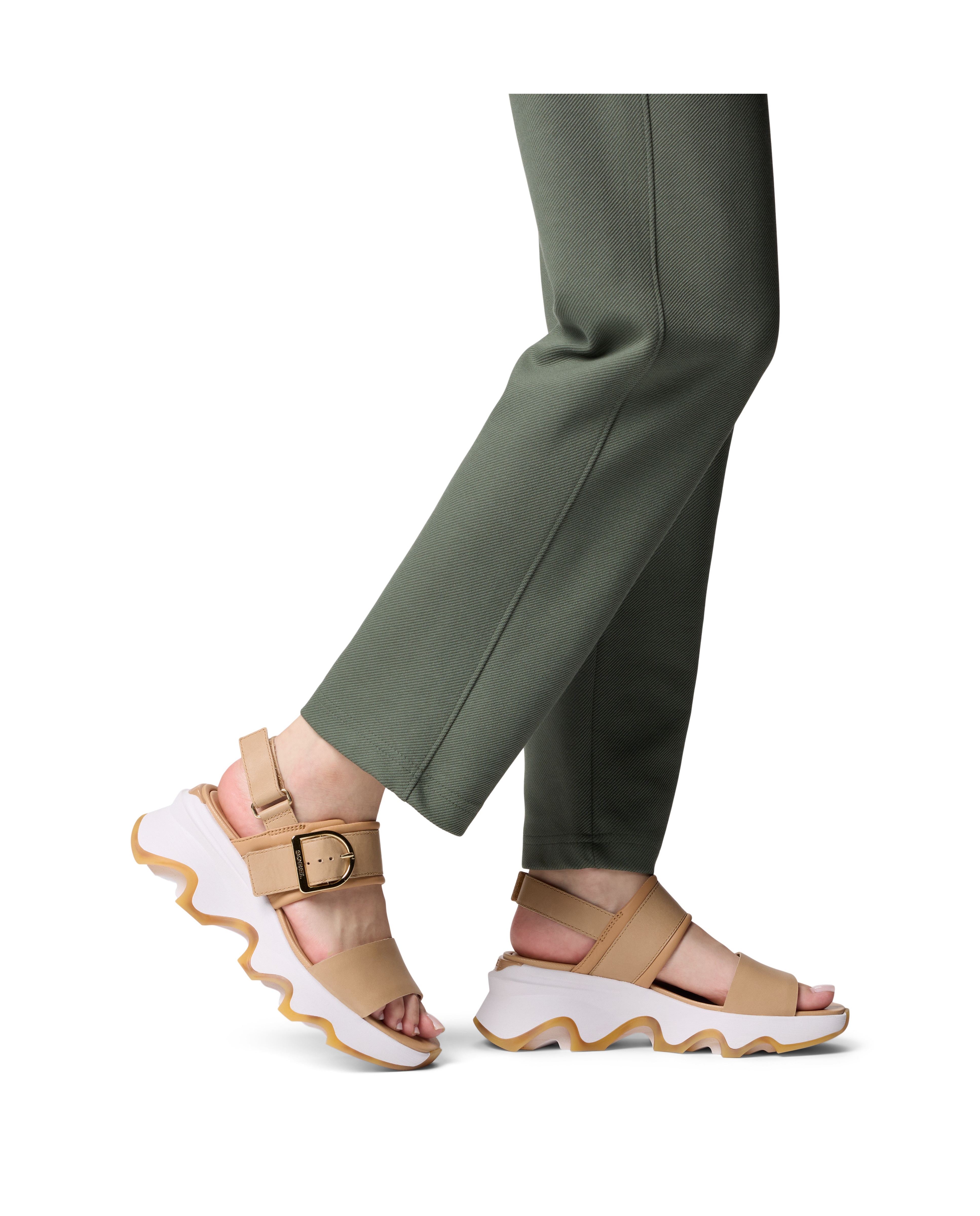 Sandalias de tiras de mujer de piel - Sorel - Marrón claro Marrón claro-2