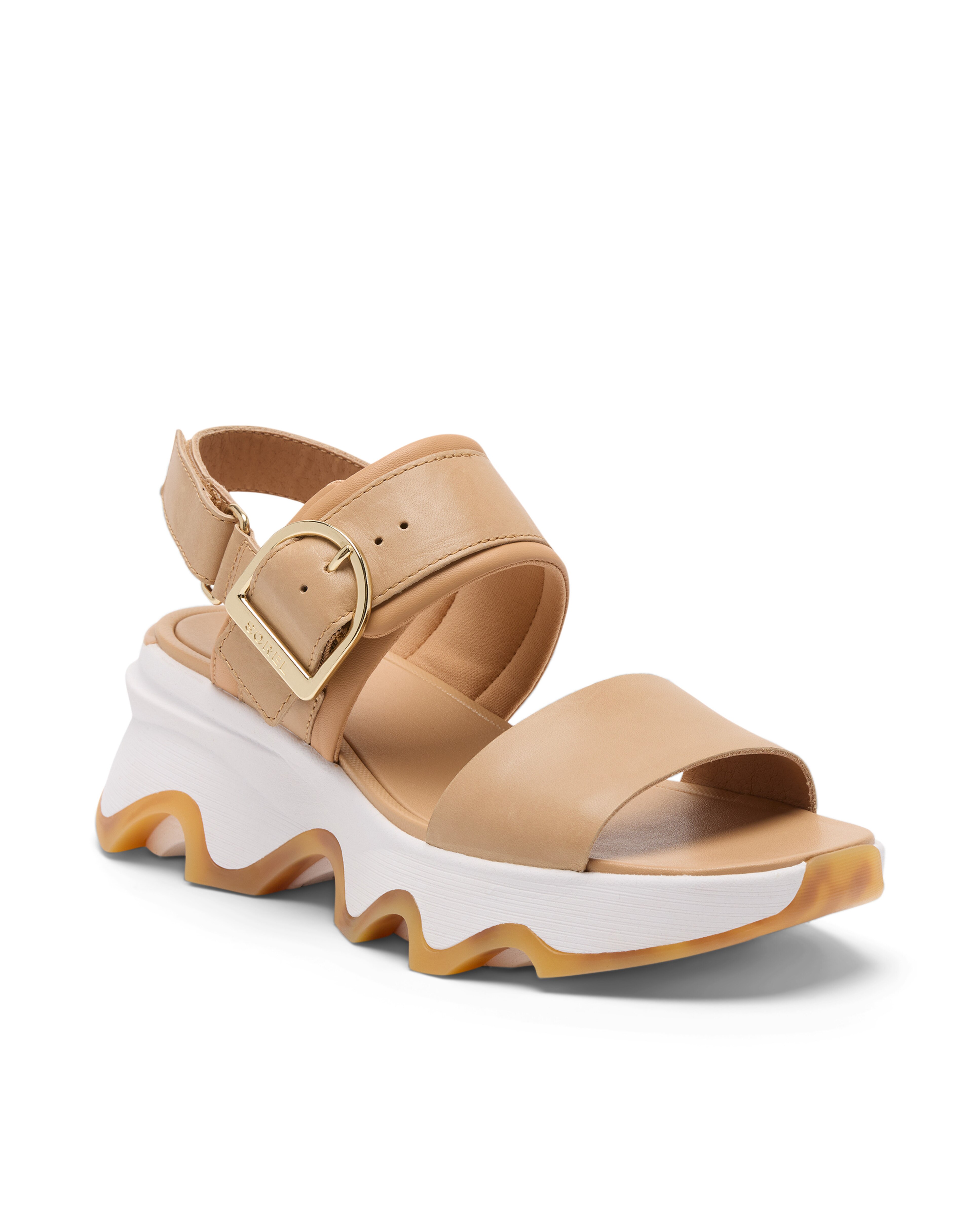 Sandalias de tiras de mujer de piel - Sorel - Marrón claro Marrón claro-4