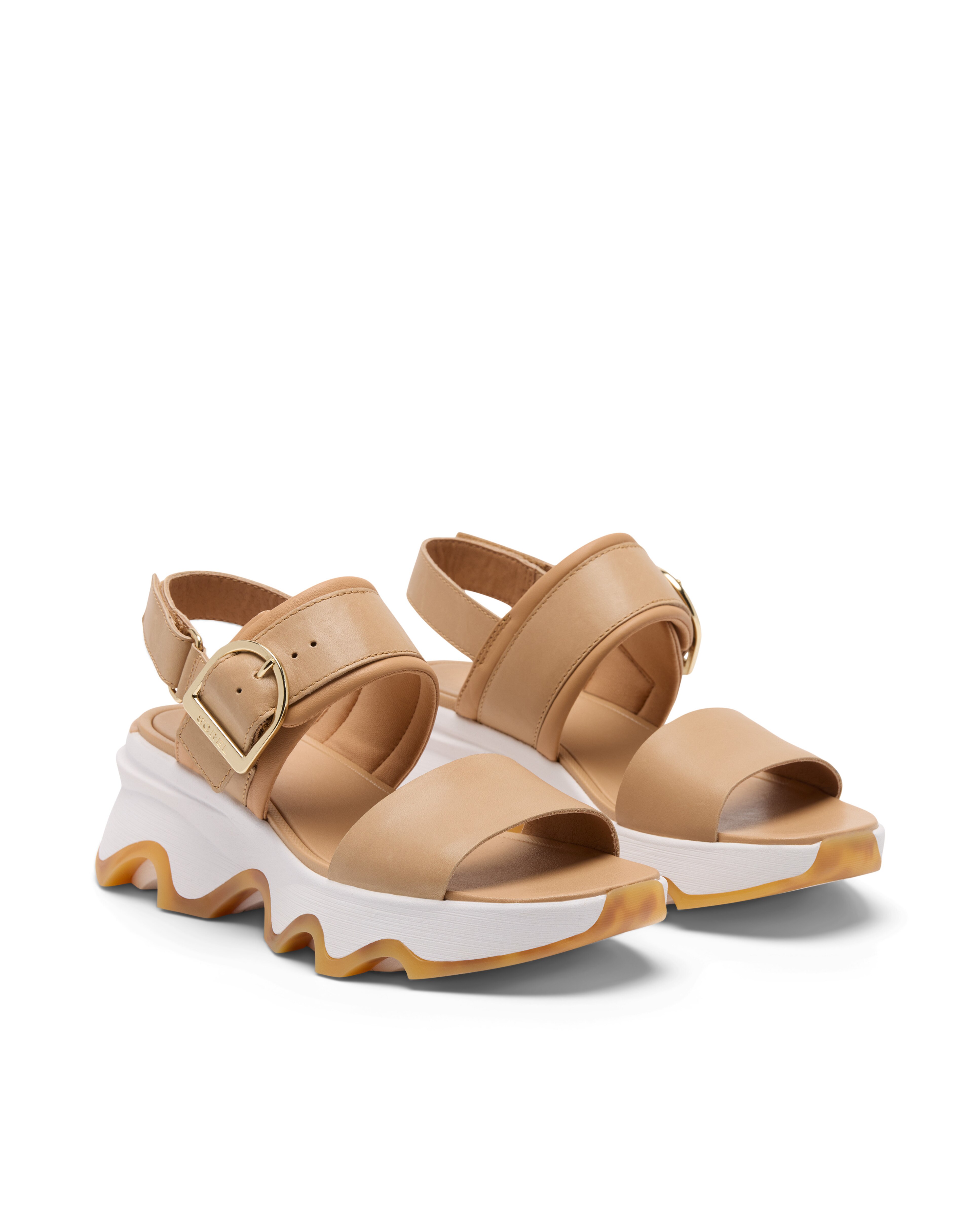 Sandalias de tiras de mujer de piel - Sorel - Marrón claro Marrón claro-5