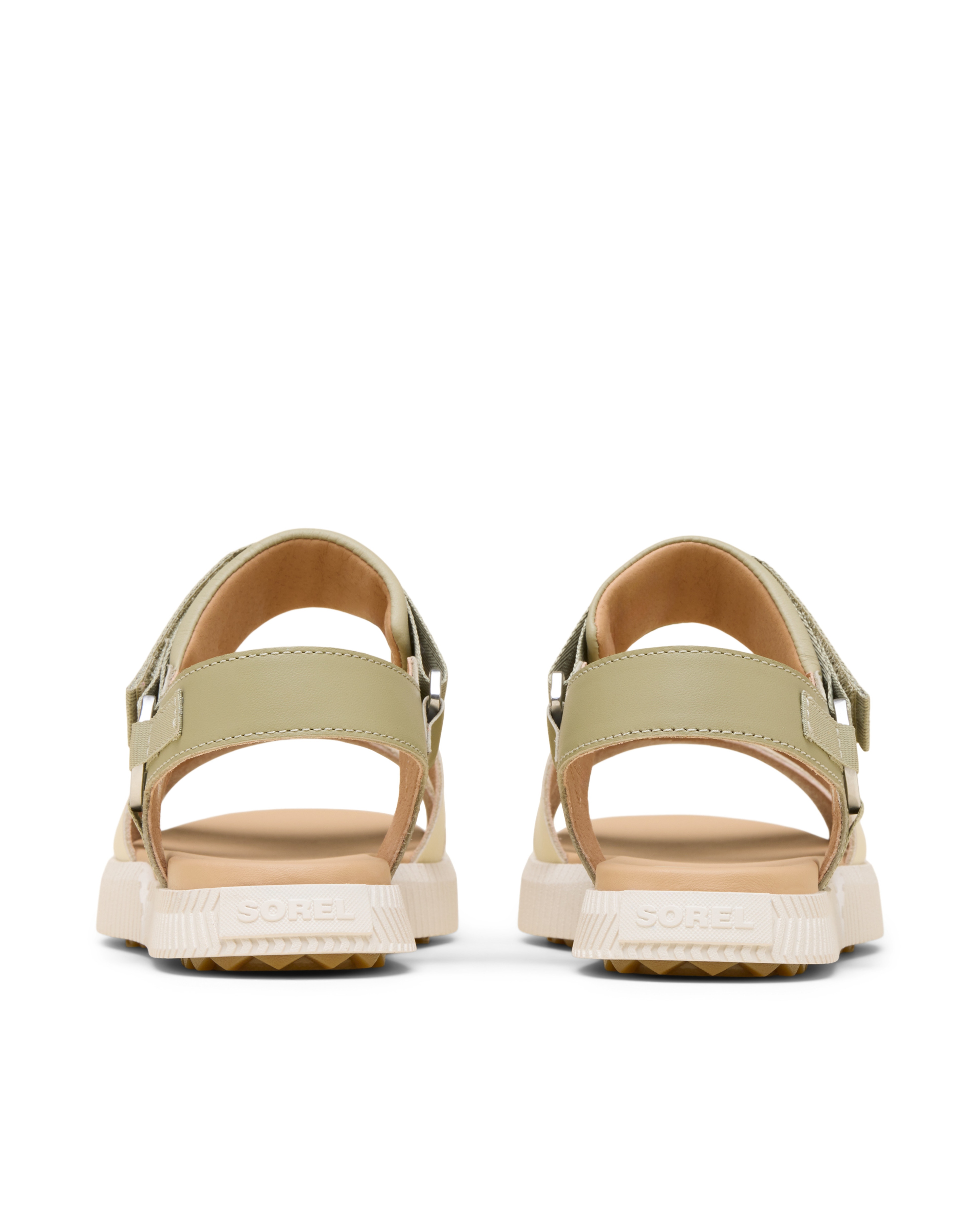 Sandalias de tiras de mujer de piel - Sorel - Verde claro Verde claro-3