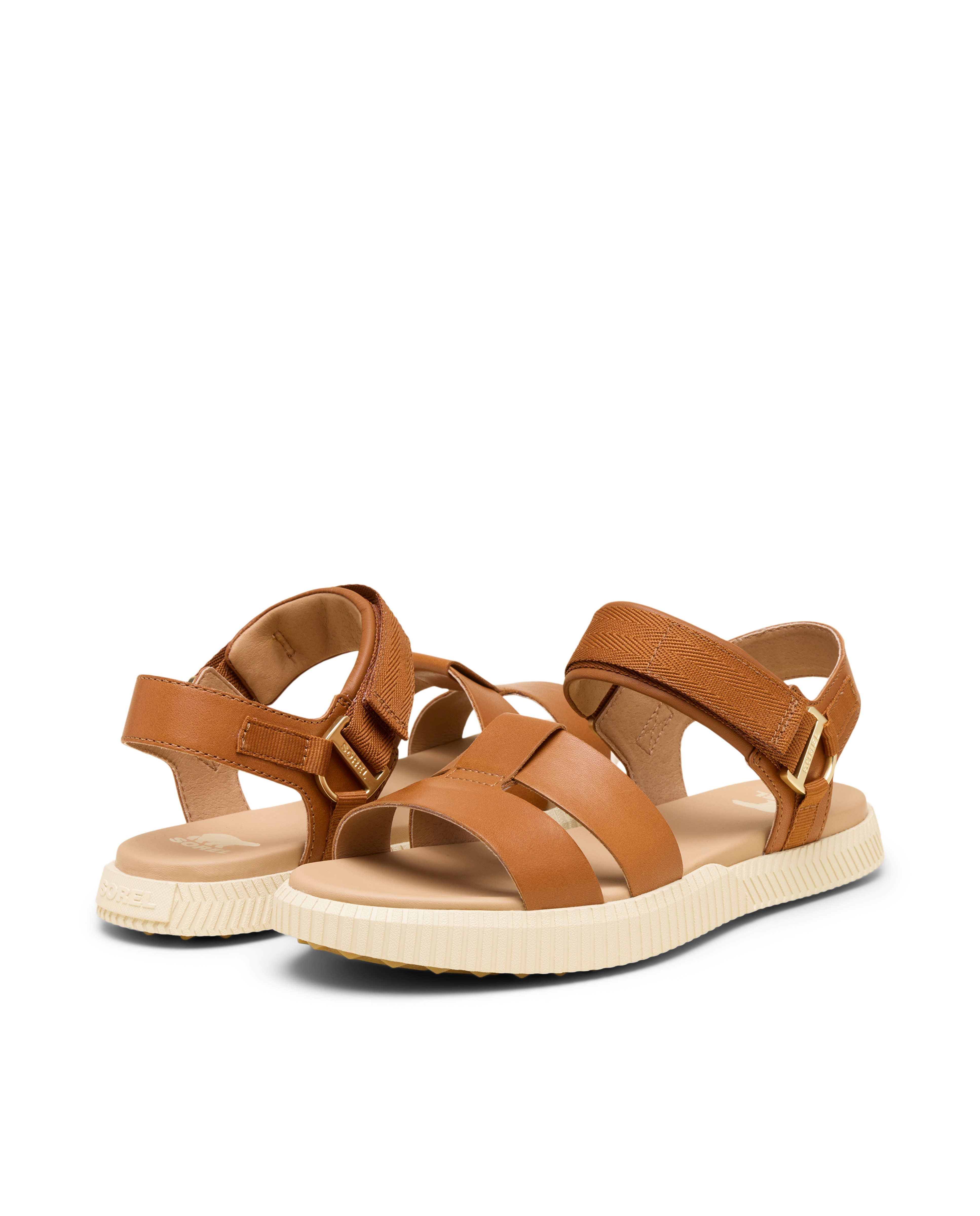Sandalias de tiras de mujer de piel - Sorel - Marrón Marrón-5