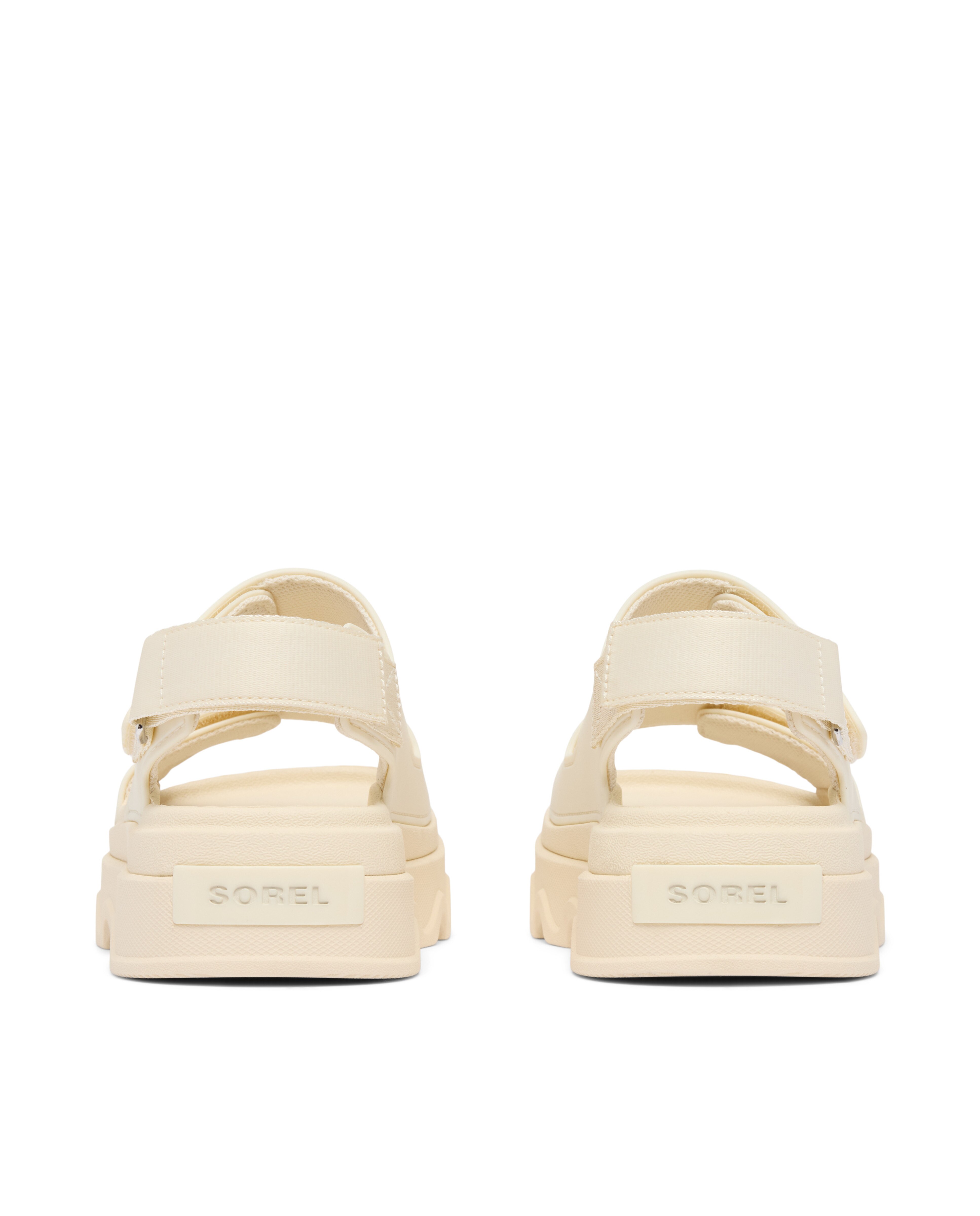 Sandalias planas de mujer con tira de cierre adherente - Sorel - Beige Beige-4