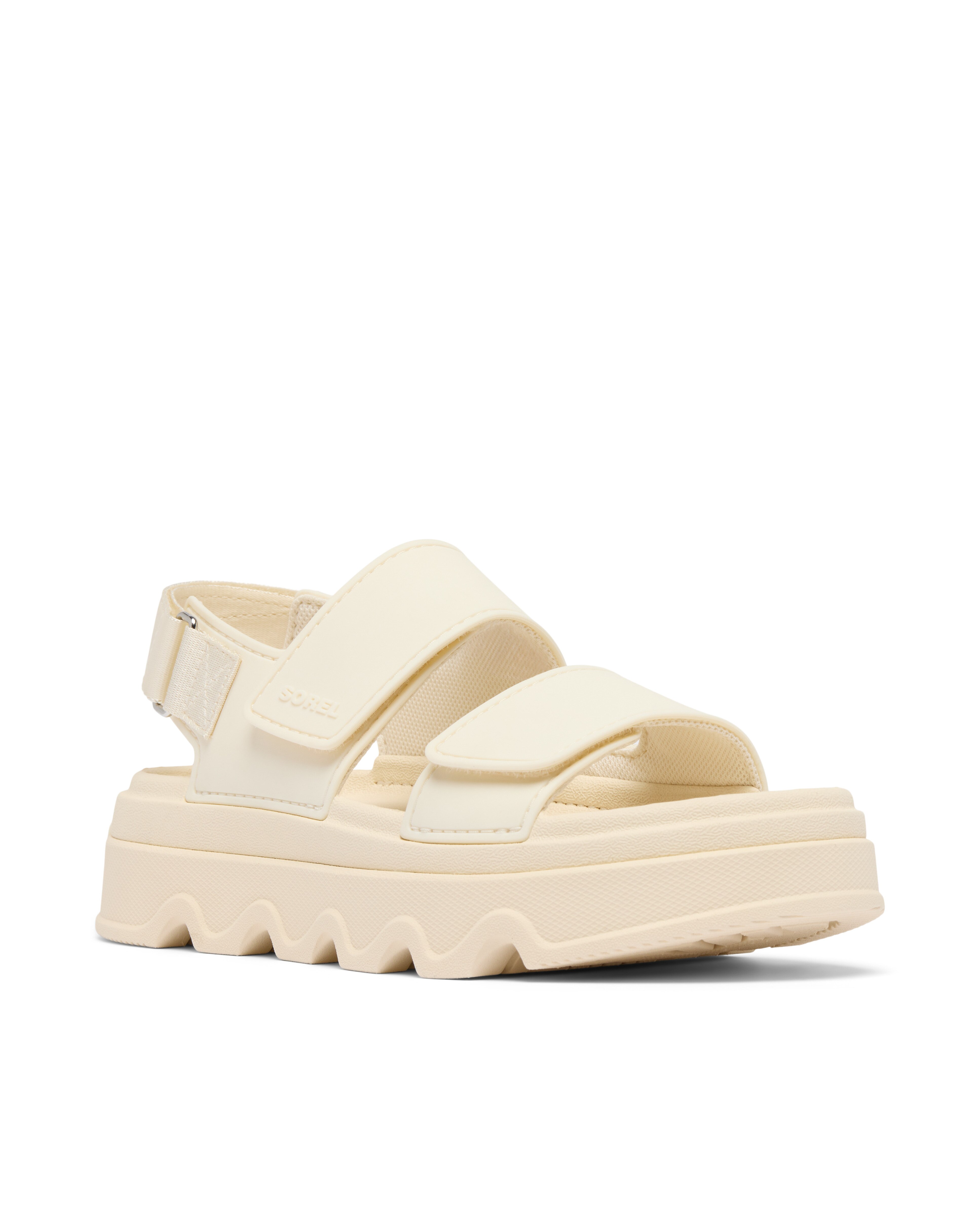Sandalias planas de mujer con tira de cierre adherente - Sorel - Beige Beige-6