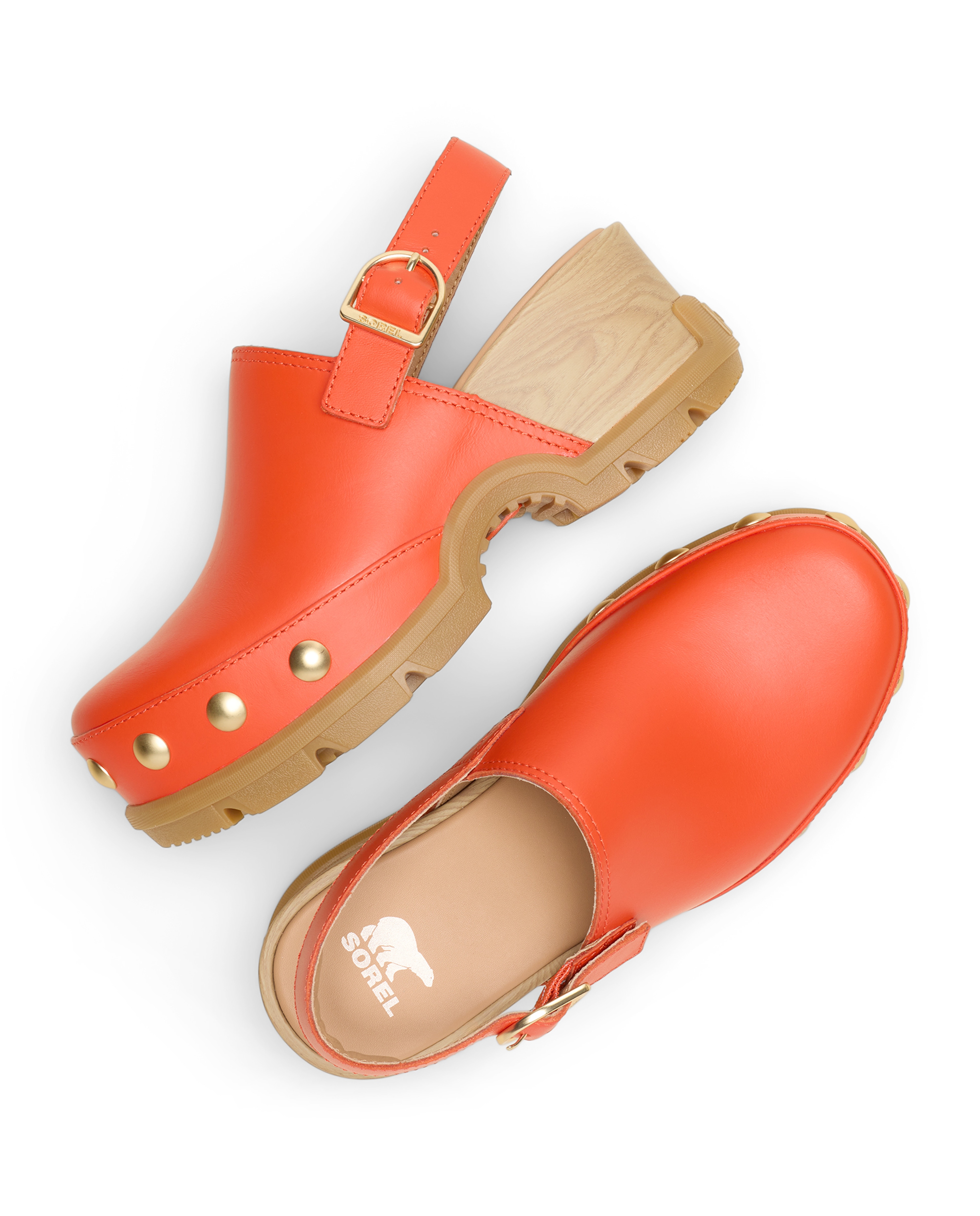 Mule plano de mujer de piel - Sorel - Rojo Rojo-3