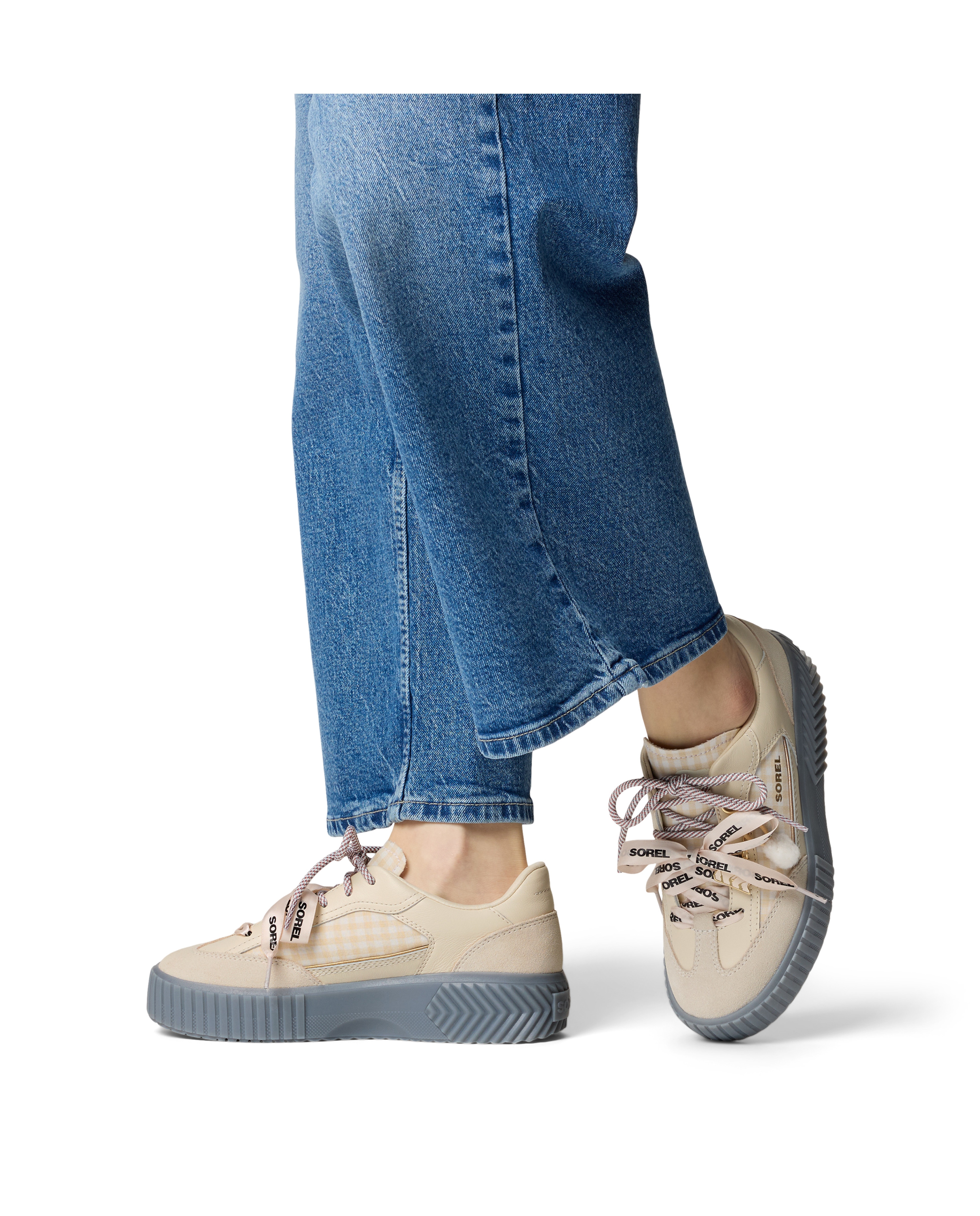 Zapatillas de mujer piel - Sorel - Beige Beige-2