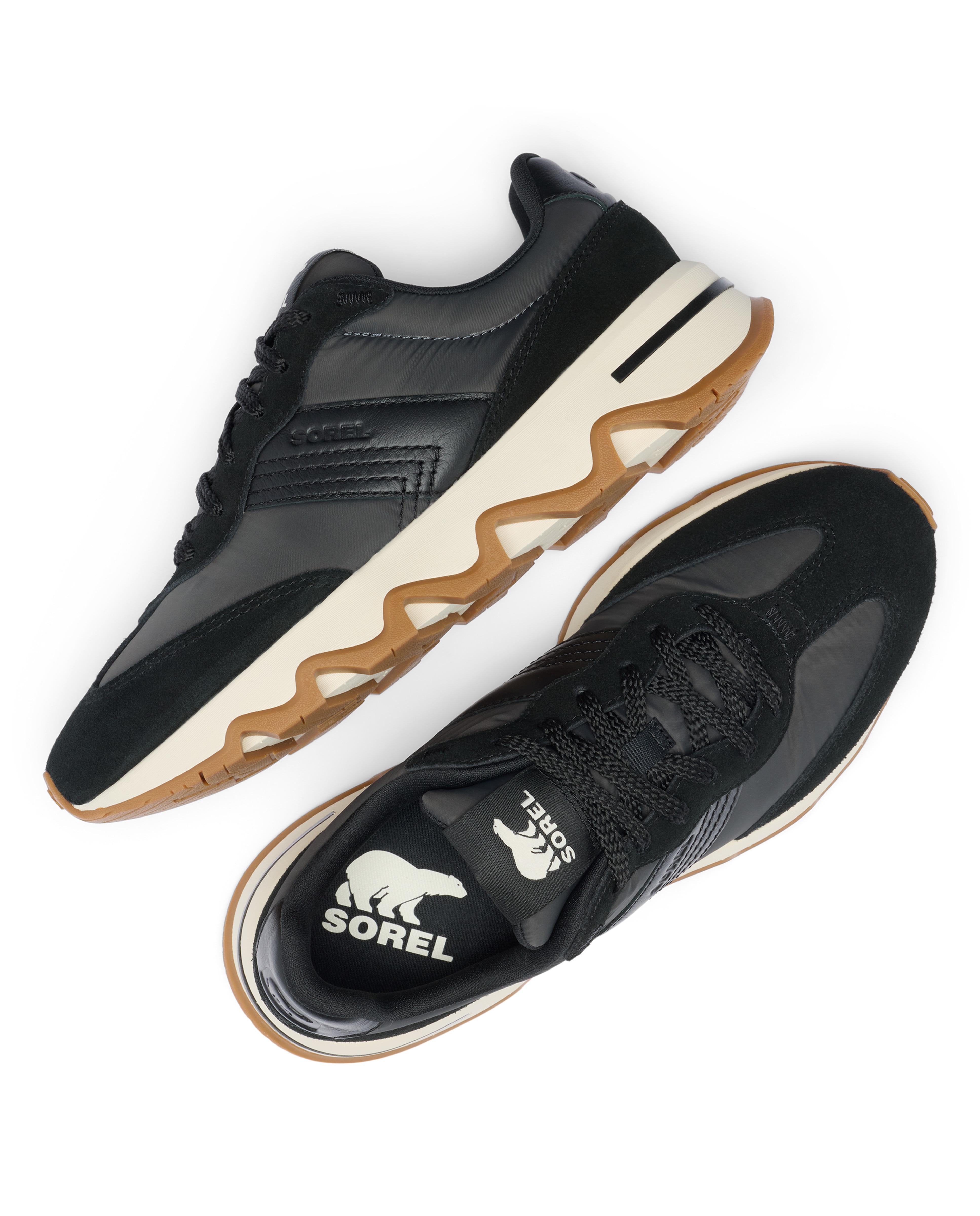 Deportivas de hombre de piel - Sorel - Negro Negro-2