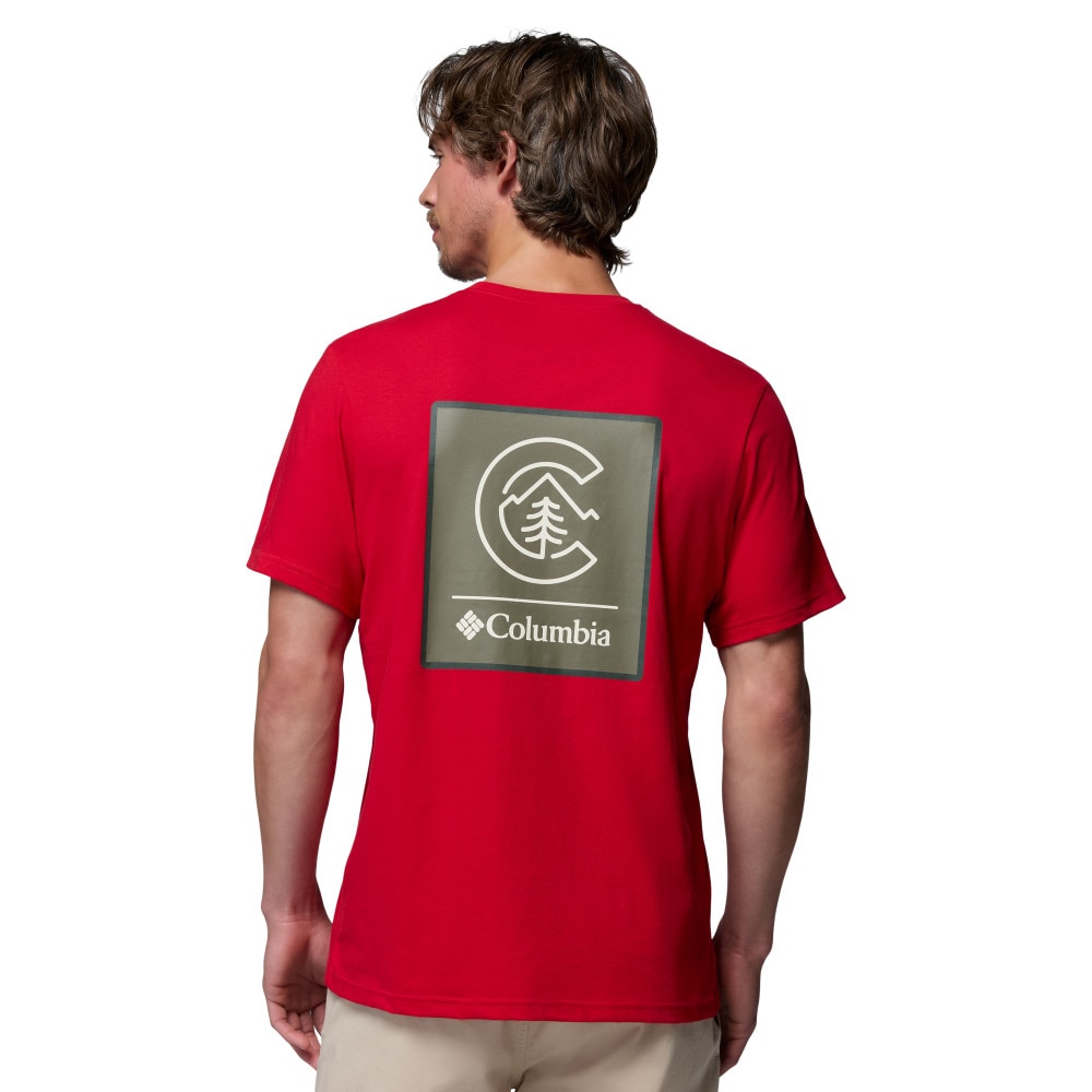 Camiseta manga corta de hombre CSC™ Logo Back Columbia - Rojo cereza Rojo cereza-2