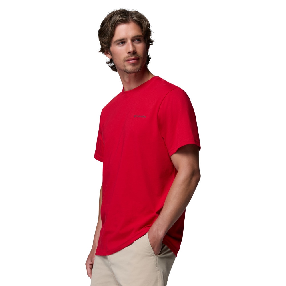 Camiseta manga corta de hombre CSC™ Logo Back Columbia - Rojo cereza Rojo cereza-3
