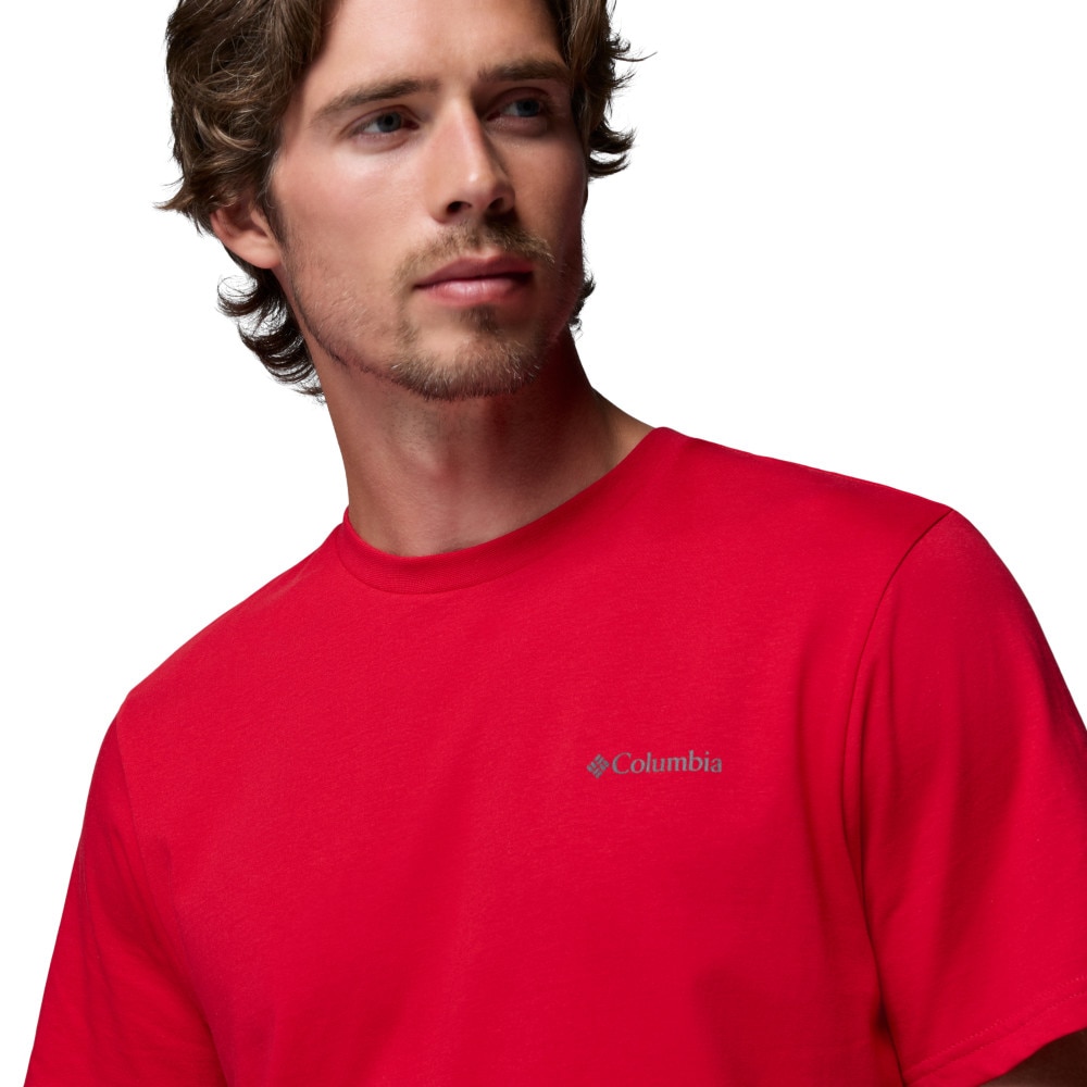 Camiseta manga corta de hombre CSC™ Logo Back Columbia - Rojo cereza Rojo cereza-4