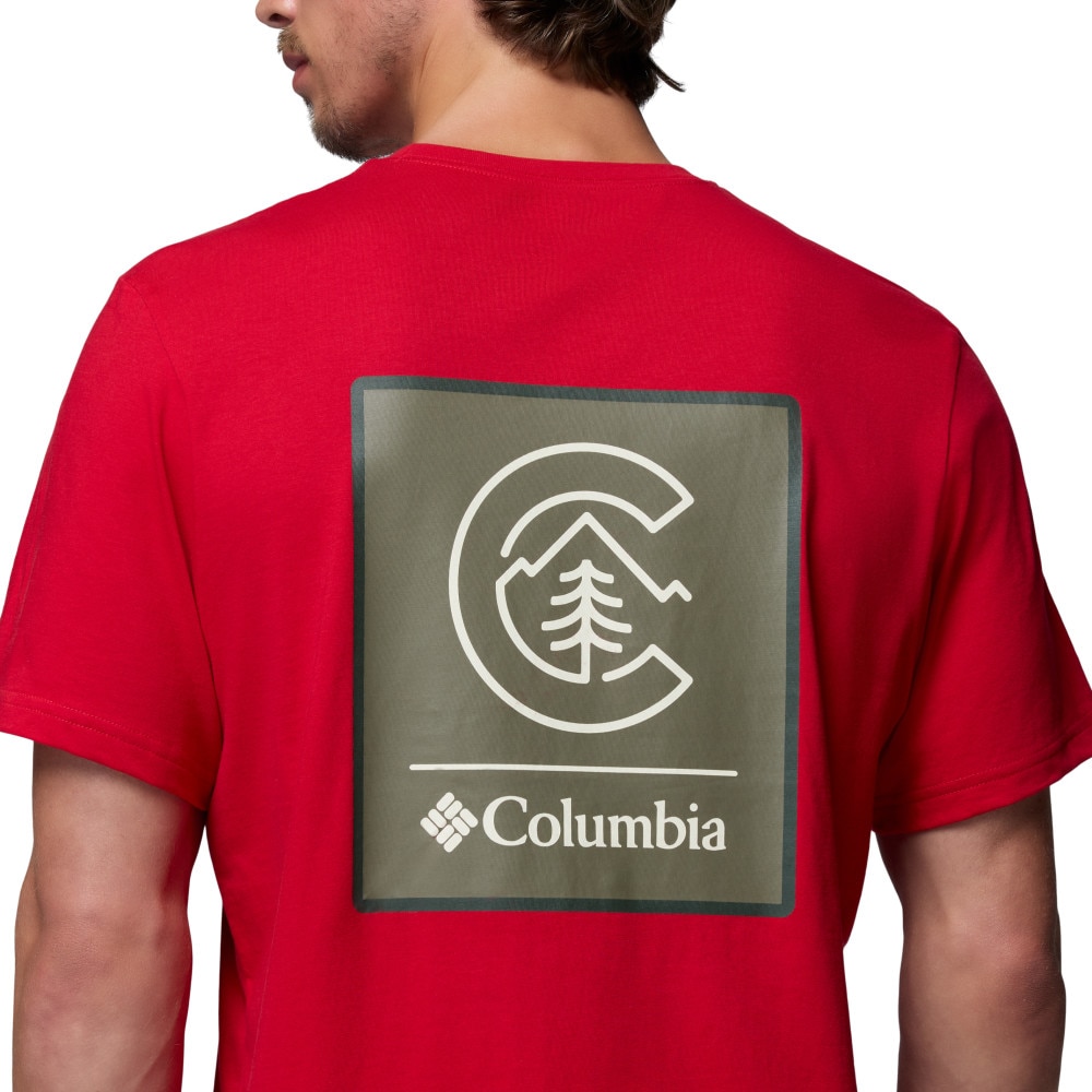 Camiseta manga corta de hombre CSC™ Logo Back Columbia - Rojo cereza Rojo cereza-5