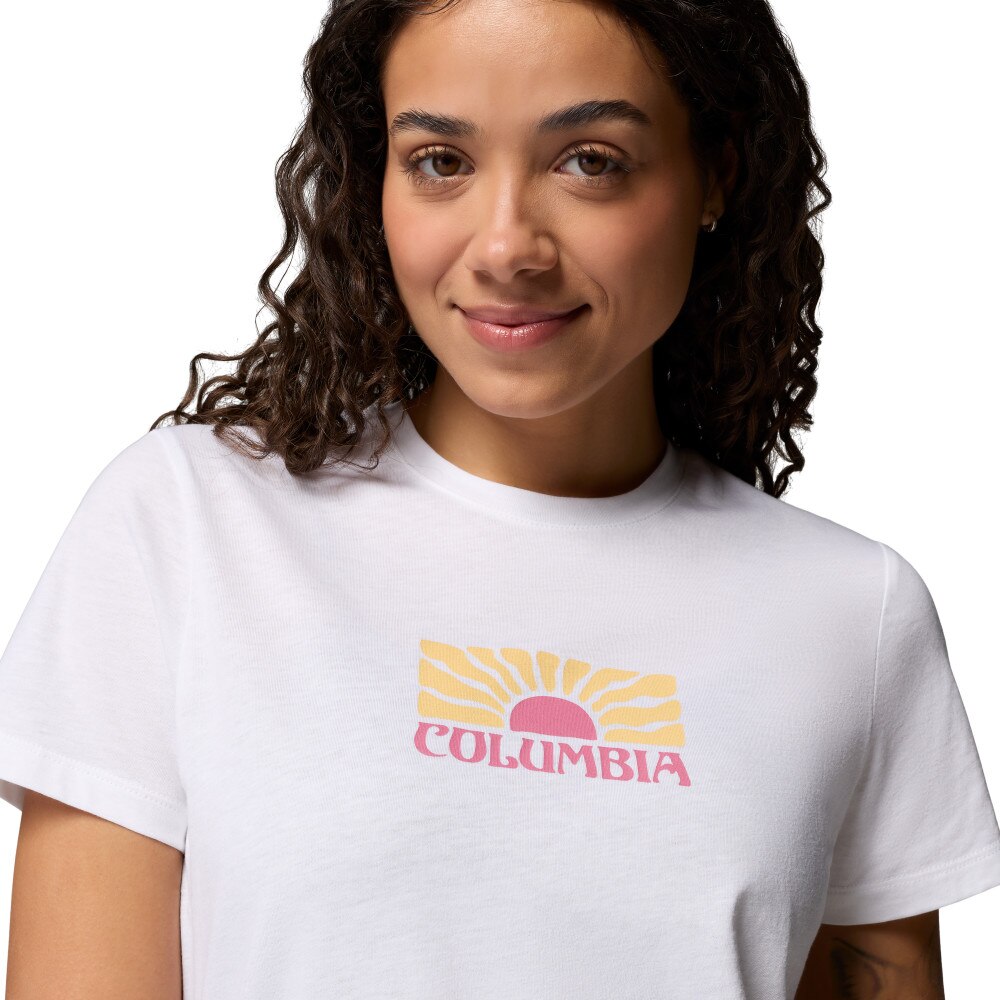 Camiseta manga corta de mujer Ruby Springs™ Graphic Fitted SS Columbia - Blanco Blanco-4