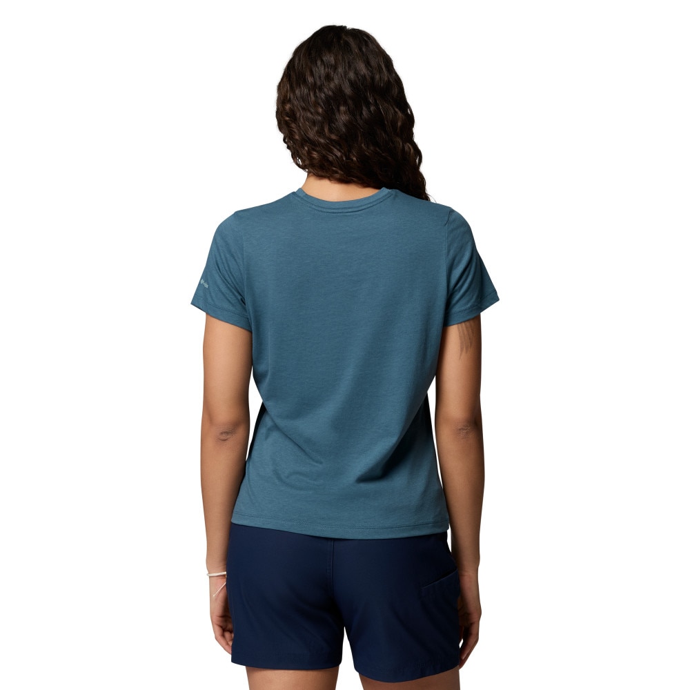 Camiseta manga corta de mujer Ruby Springs™ Graphic Fitted SS Columbia - Azul Turquesa Azul Turquesa-2