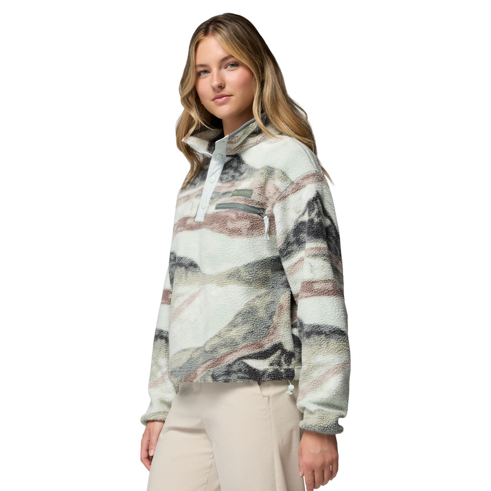Forro polar de mujer Helvetia™ II Printed Cropped Columbia - Verde Verde-3