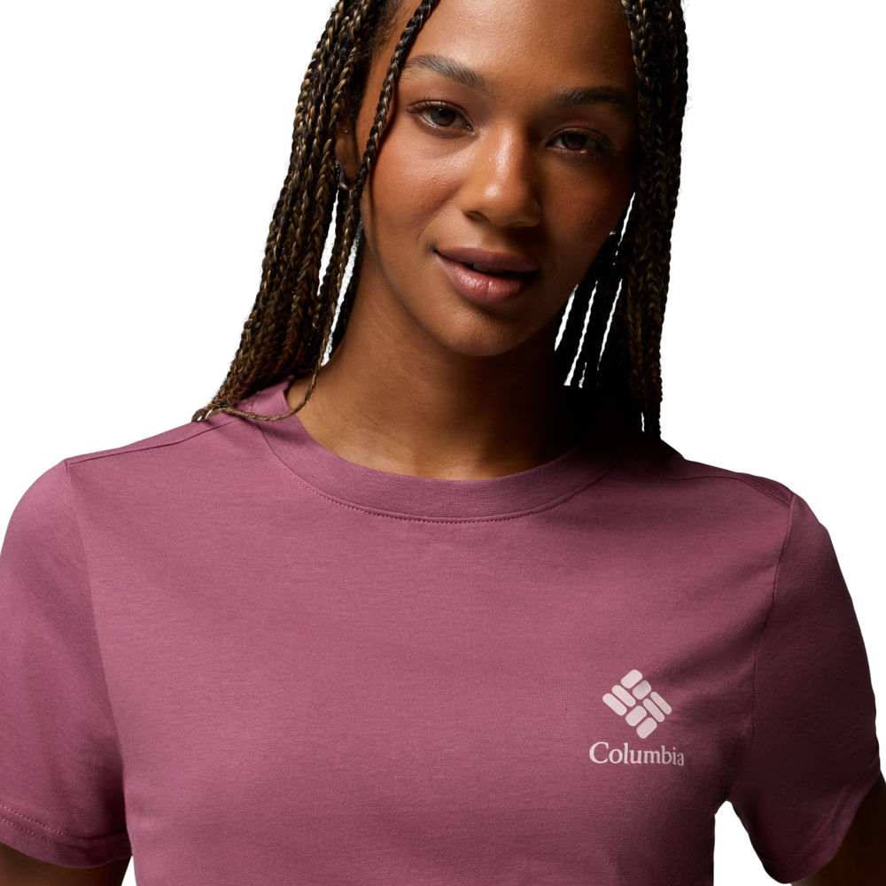Camiseta de manga corta mujer Rolling Bend™ Columbia - Morado Morado-4