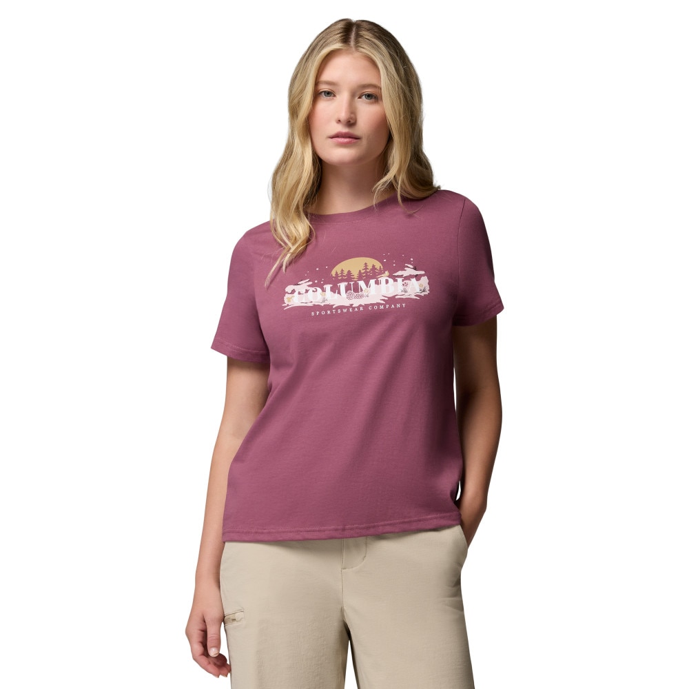 Camiseta de manga corta mujer Rolling Bend™ Seasonal Columbia - Morado Morado-1