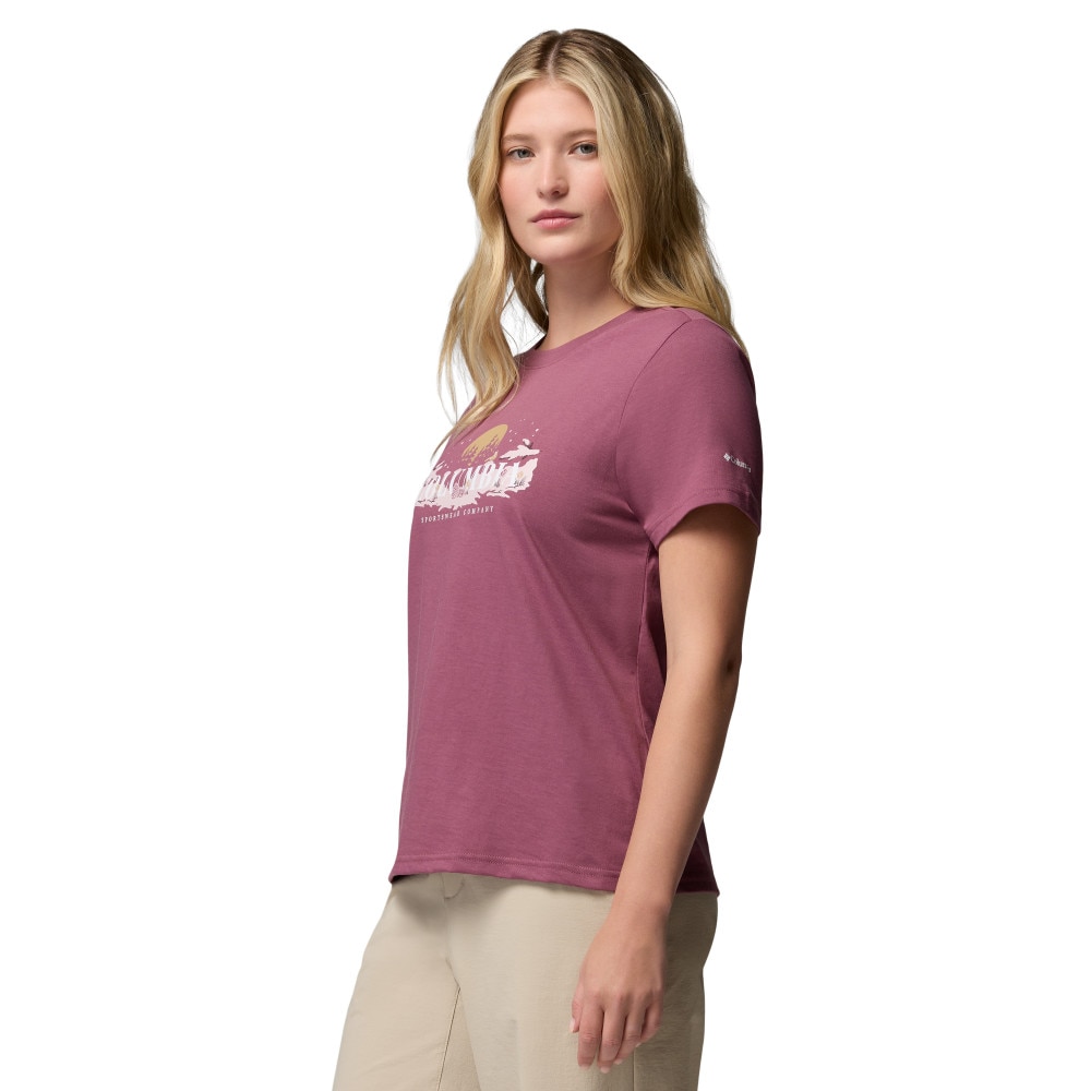 Camiseta de manga corta mujer Rolling Bend™ Seasonal Columbia - Morado Morado-3