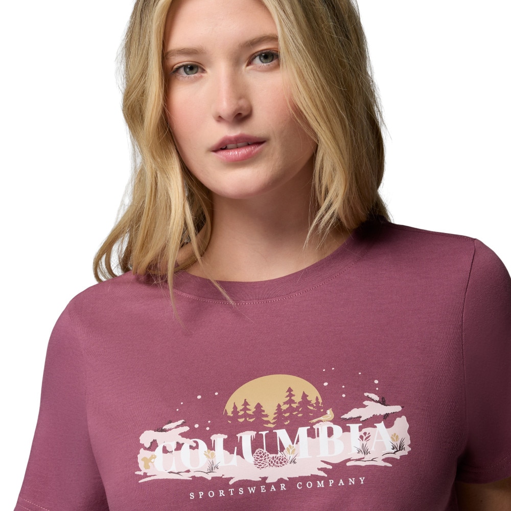 Camiseta de manga corta mujer Rolling Bend™ Seasonal Columbia - Morado Morado-4