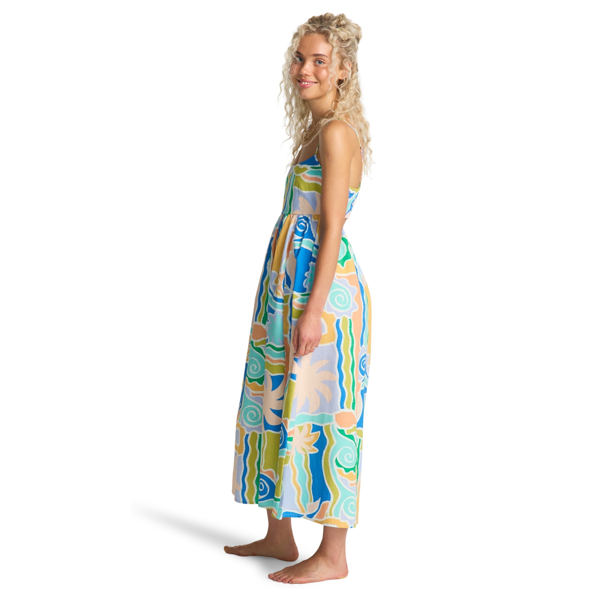 Vestido de mujer Island Life Midi Billabong - Azul Azul-4
