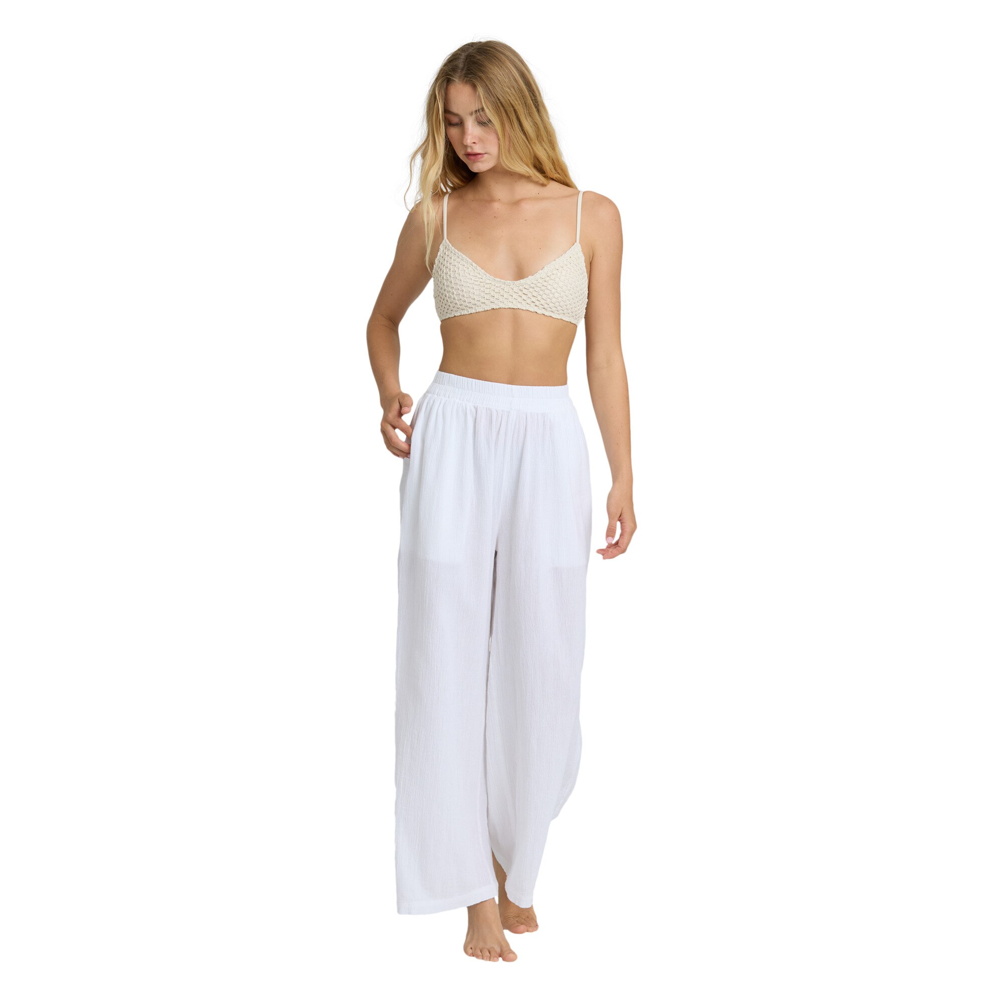 Pantalón de mujer Follow Me Billabong - Blanco Blanco-3