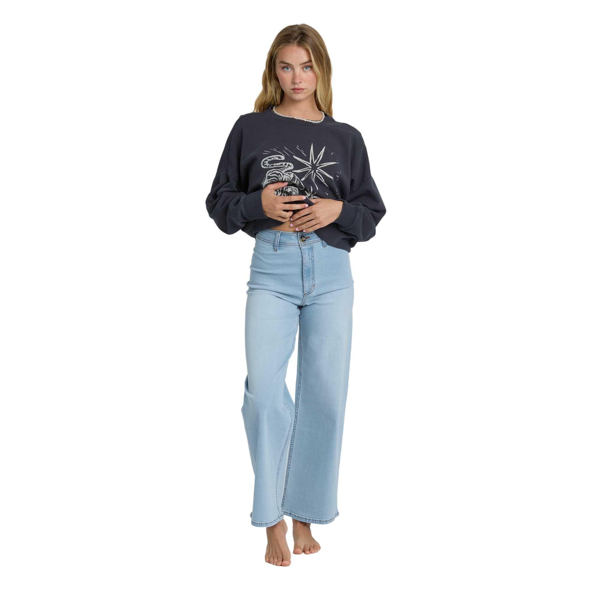 Imagen 0 de Vaquero de corte ancho de mujer Free Fall Indigo Billabong Azul