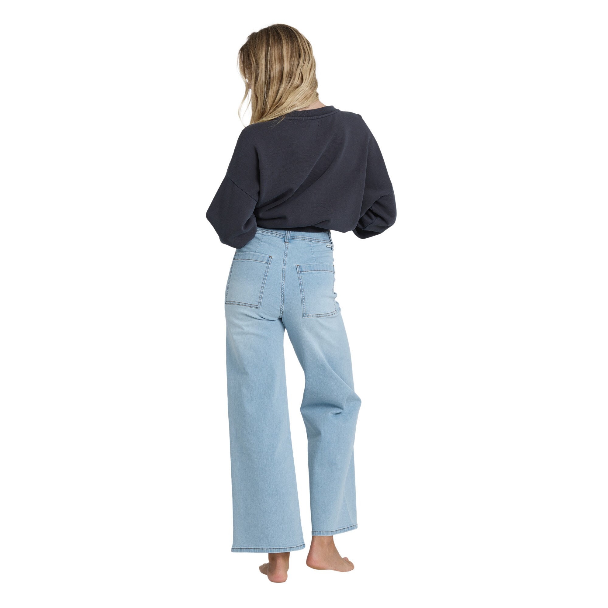 Vaquero de corte ancho de mujer Free Fall Indigo Billabong - Azul Azul-3