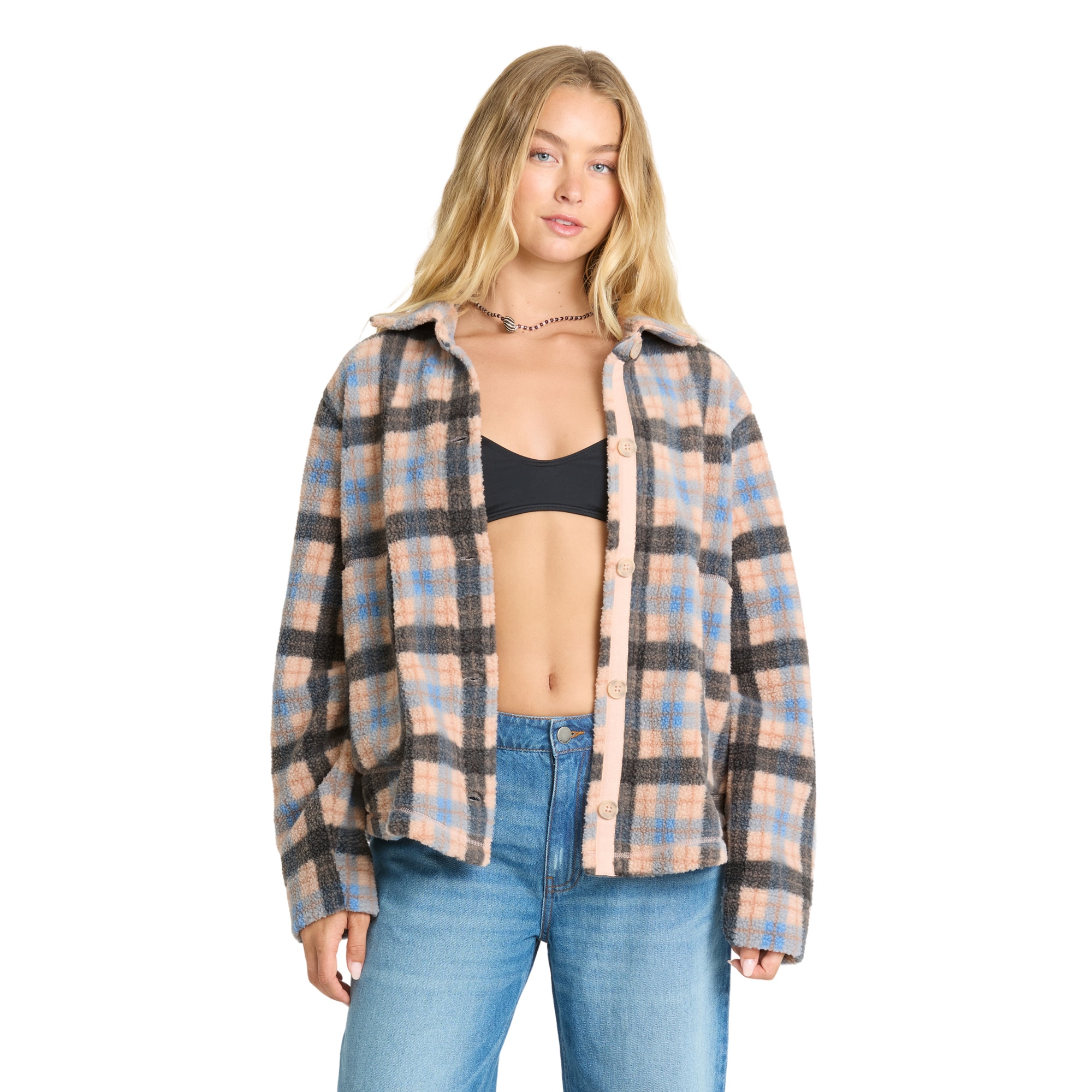 Chaqueta de mujer Breezy Shacket Billabong - Azul Azul-1