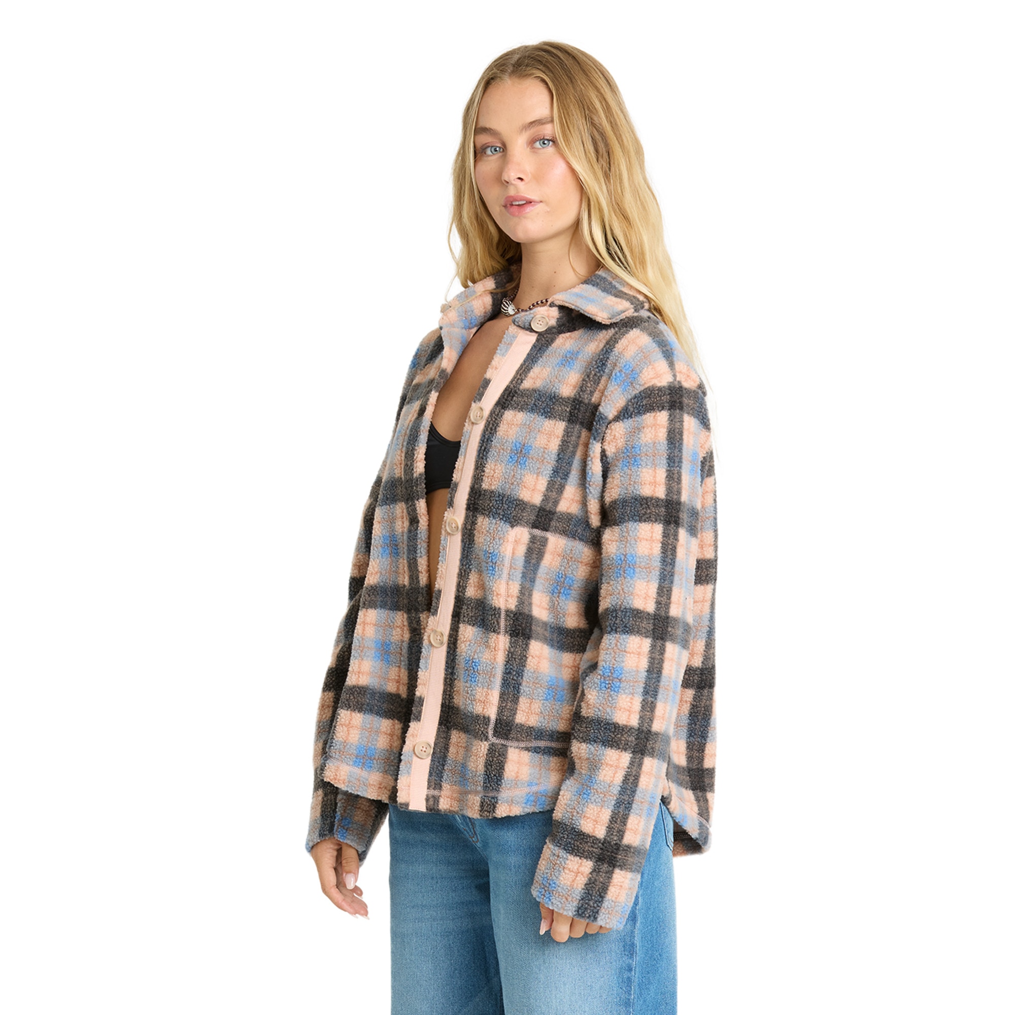 Chaqueta de mujer Breezy Shacket Billabong - Azul Azul-4