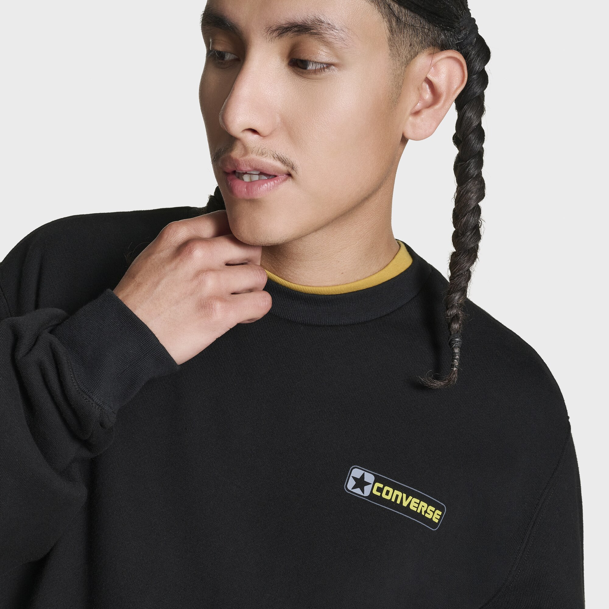 Sudadera de hombre Box Star Crew Converse - Negro Negro-5