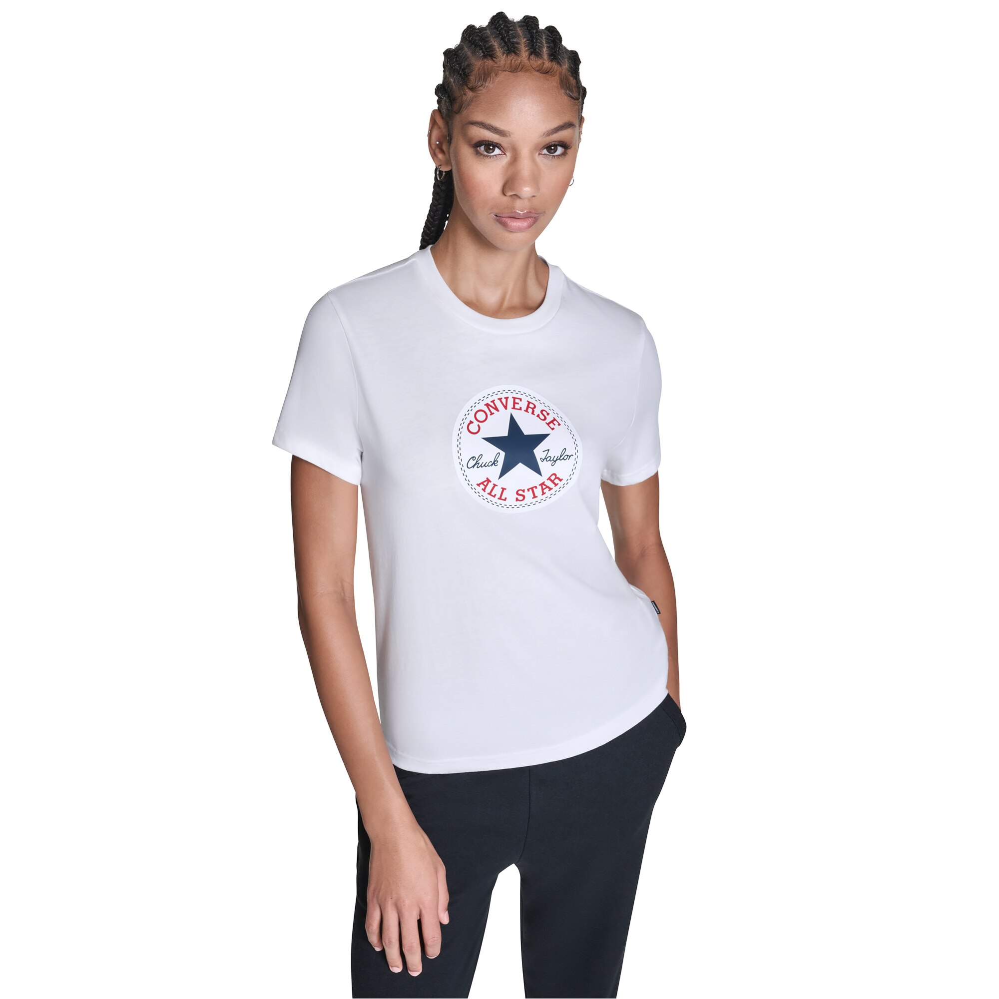 Imagen 0 de Camiseta de mujer Chuck Patch Tee Converse Blanco