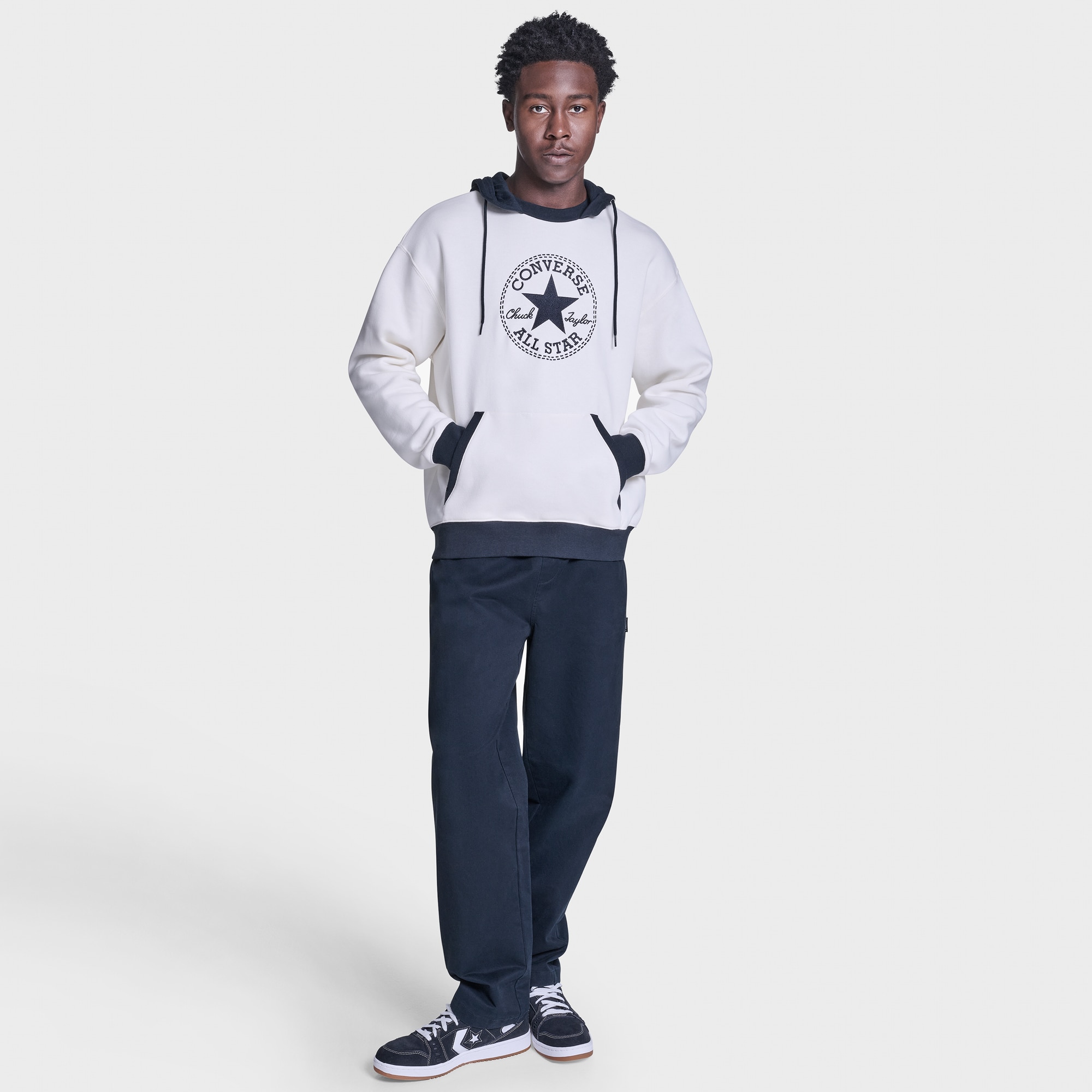 Sudadera de hombre Chuck BL Hoodie Converse - Blanco Blanco-3