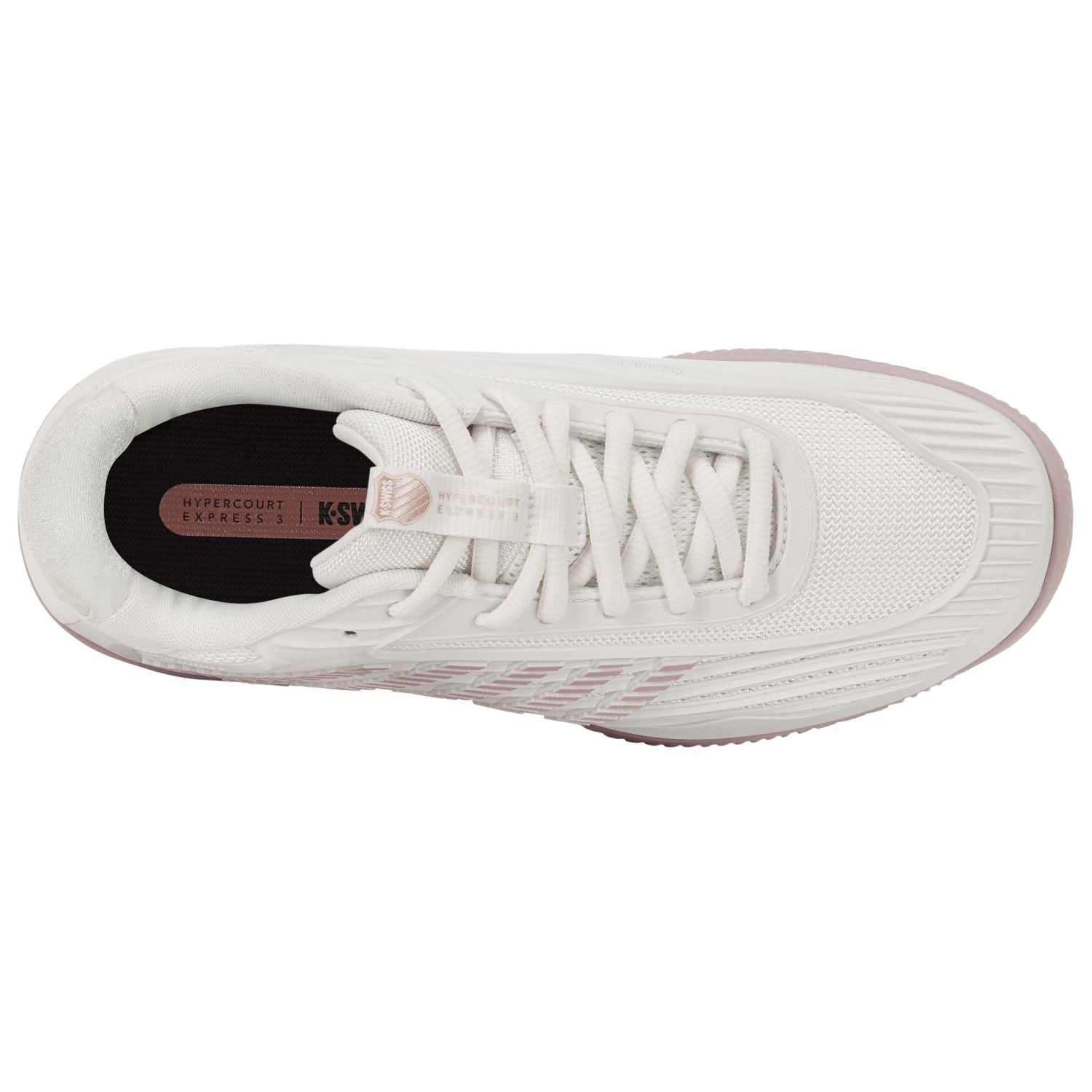Imagen 7 de Zapatillas de tenis y pádel de mujer HYPERCOURT EXPRESS 3 CLAY K·Swiss - Blanco / Rosa Blanco / Rosa