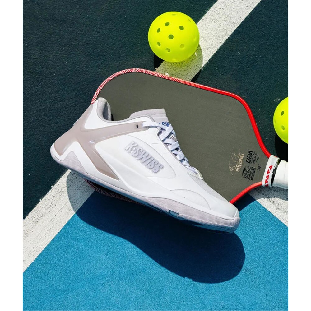 Imagen 9 de Zapatillas de pickleball de mujer K-FRAME K·Swiss - Blanco / Gris Blanco / Gris