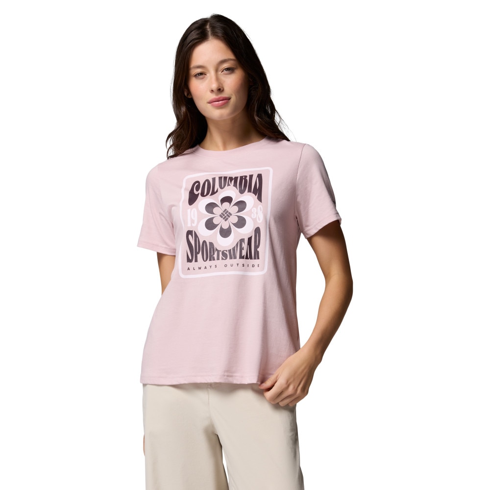 Camiseta de manga corta mujer Rolling Bend™ Seasonal Columbia - Rojo Rojo-1