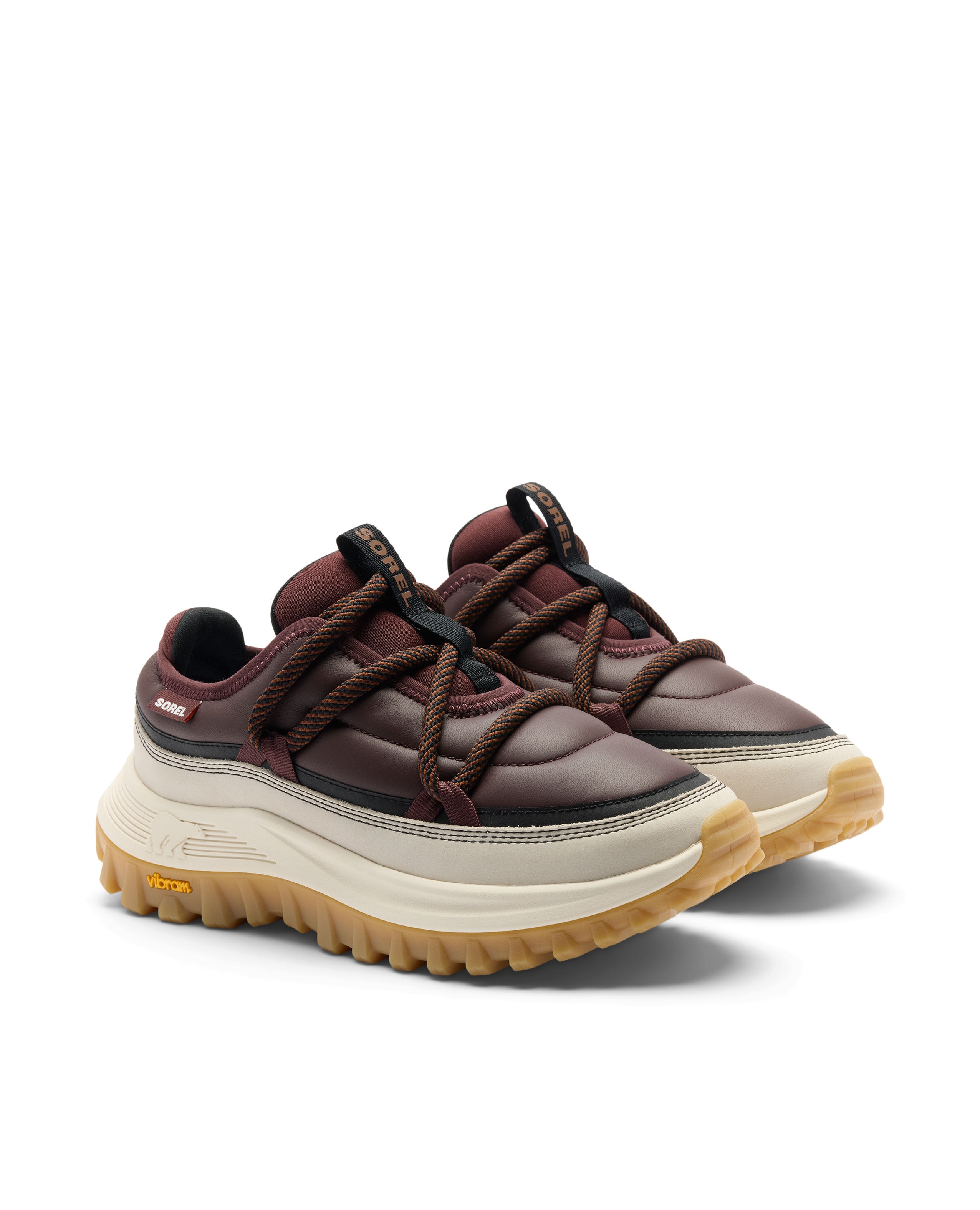 Zapatillas de mujer piel - Sorel - Granate Granate-4