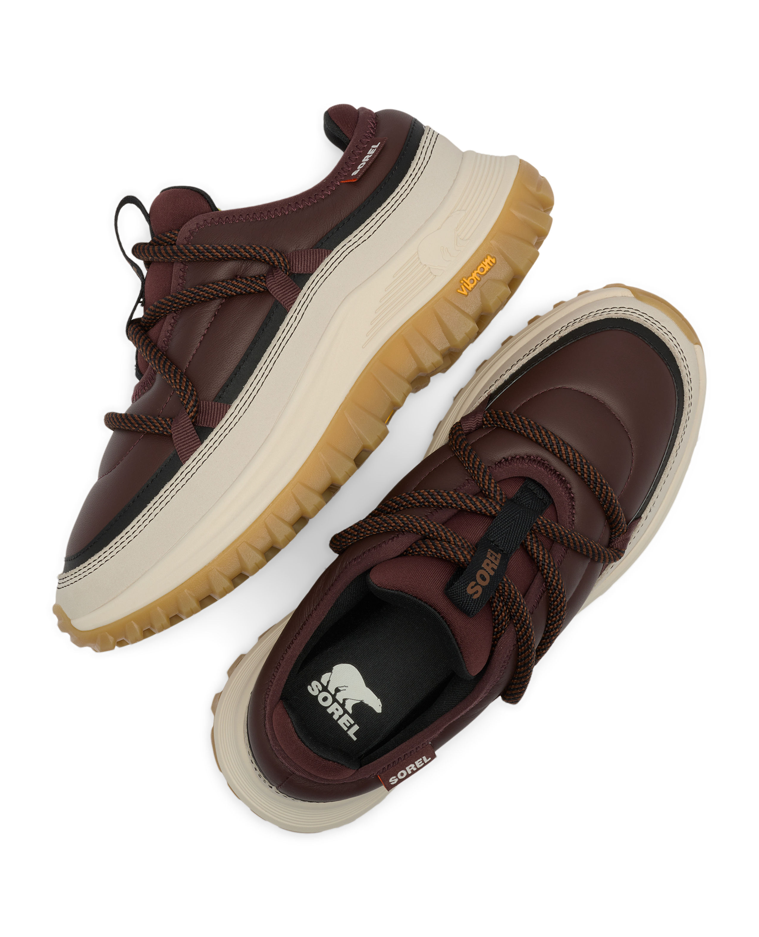 Zapatillas de mujer piel - Sorel - Granate Granate-5