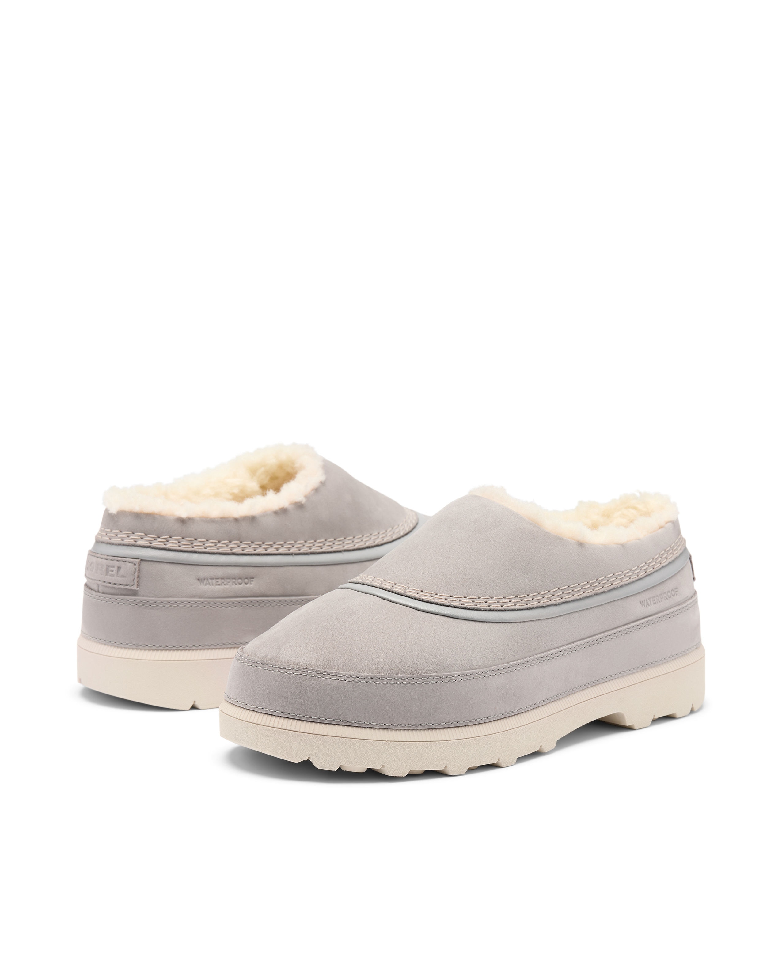 Zapatillas slip-on de mujer piel impermeables - Sorel - Gris Gris-2