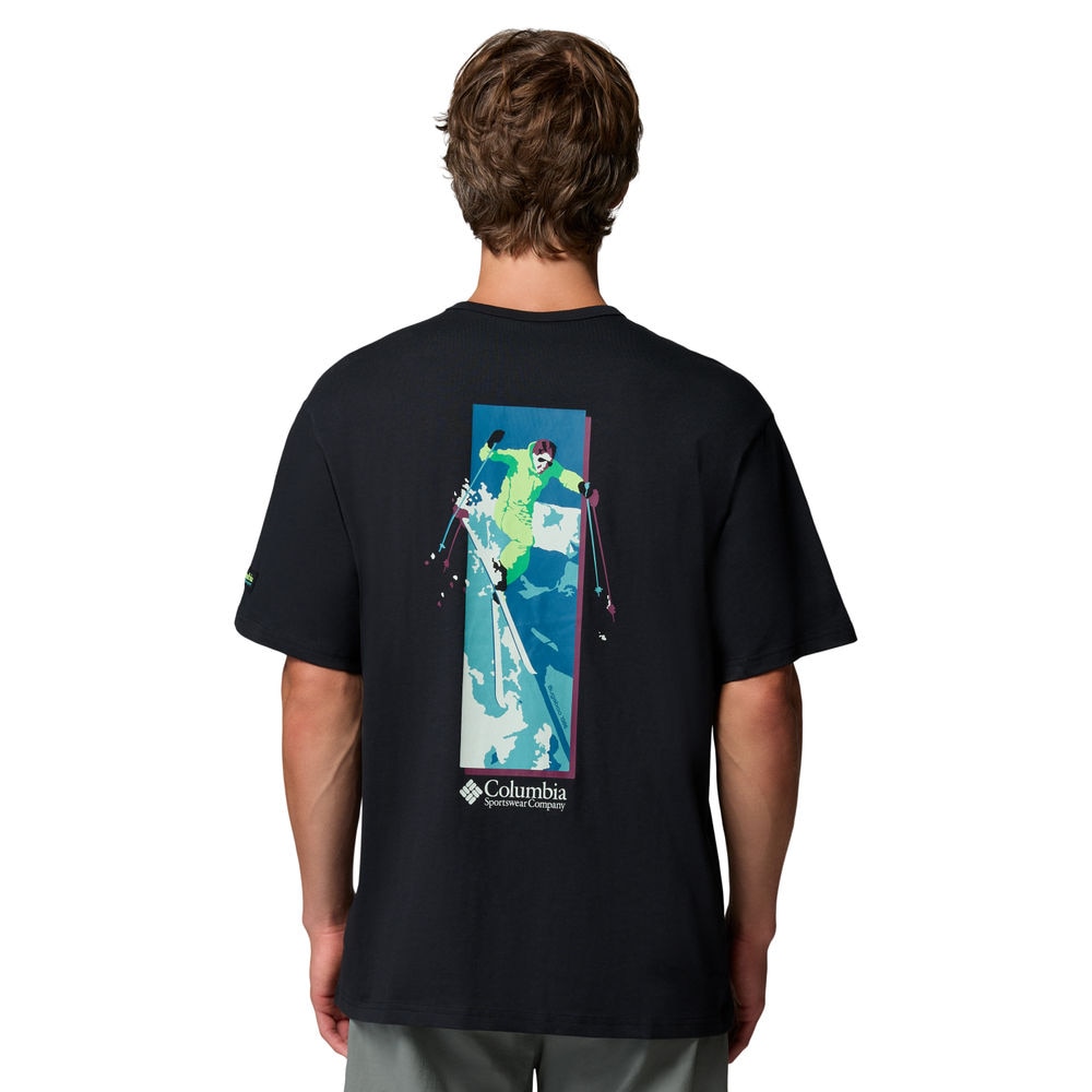 Camiseta manga corta de hombre CSC™ Heavyweight Back Graphic Columbia - Negro Negro-2