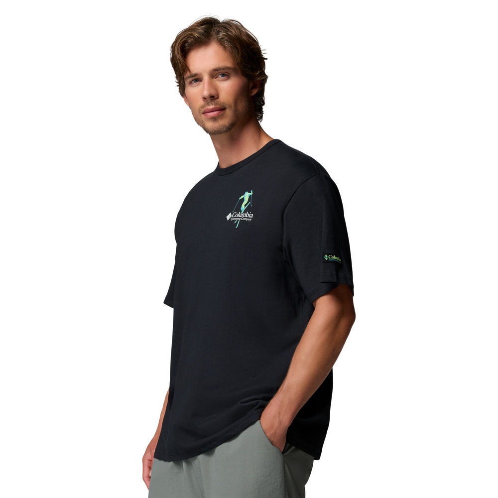 Camiseta manga corta de hombre CSC™ Heavyweight Back Graphic Columbia - Negro Negro-3